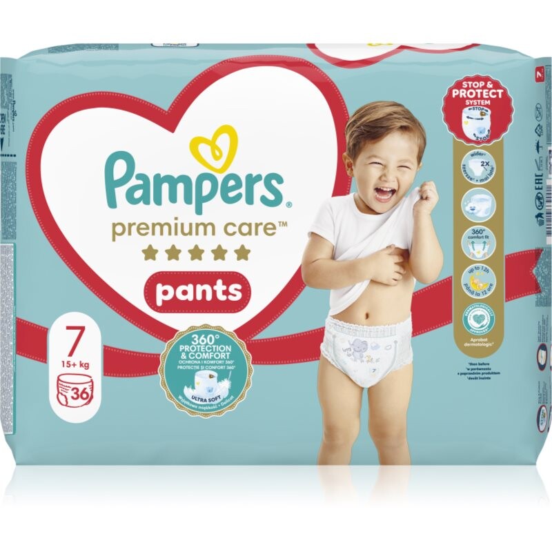 Pampers Premium Care Pants Size 7 disposable nappy pants 15+ kg 36 pc
