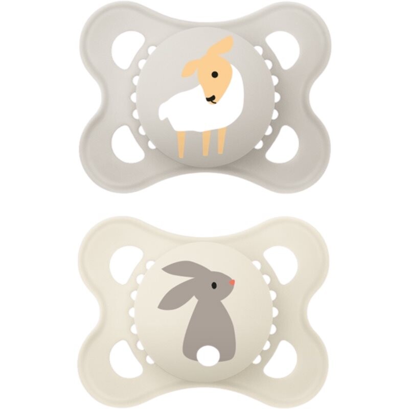 MAM Original 0+m dummy Grey/ Beige 2 pc