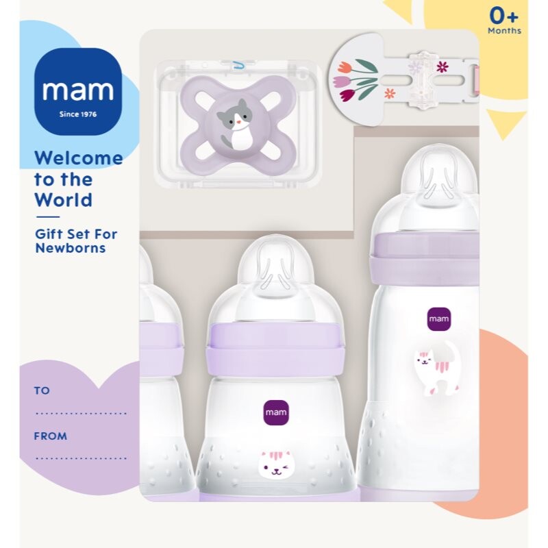 MAM Welcome to the World 0m+ gift set for babies Purple