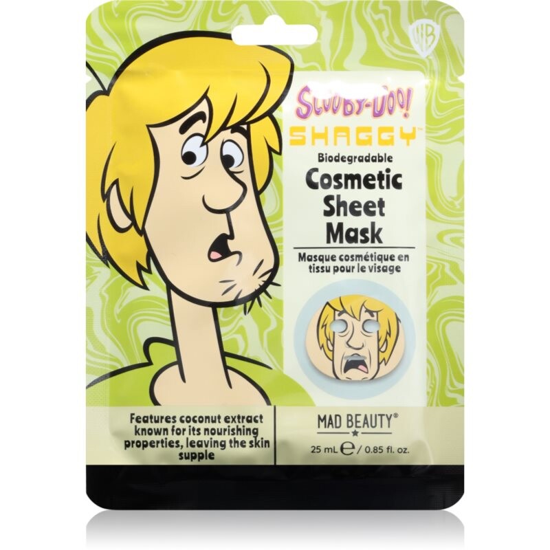 Mad Beauty Scooby Doo Shaggy soothing sheet mask 25 ml