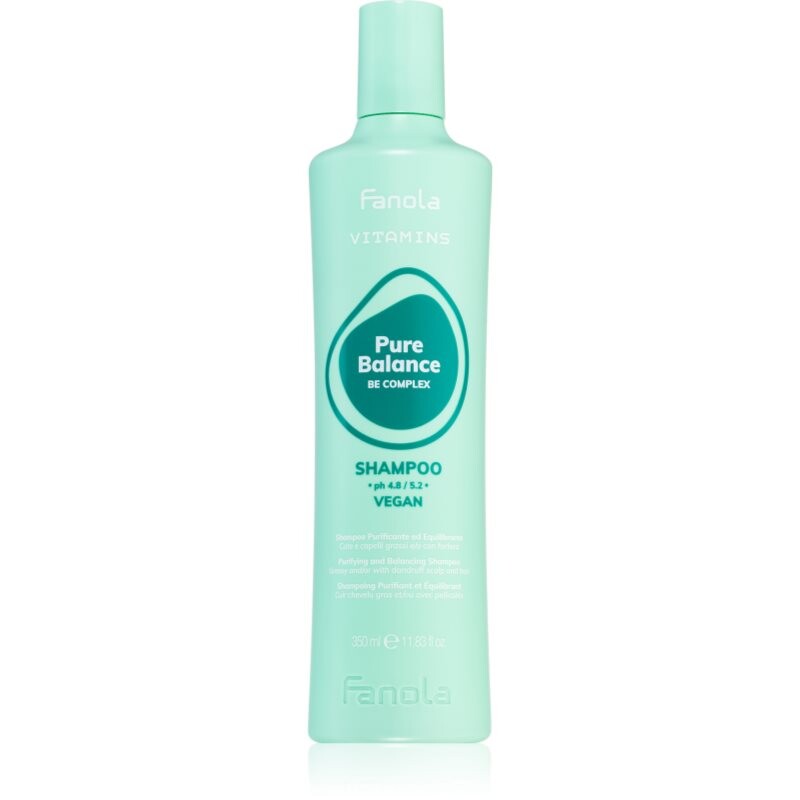 Fanola Vitamins Pure Balance Shampoo purifying shampoo to treat oily dandruff 350 ml