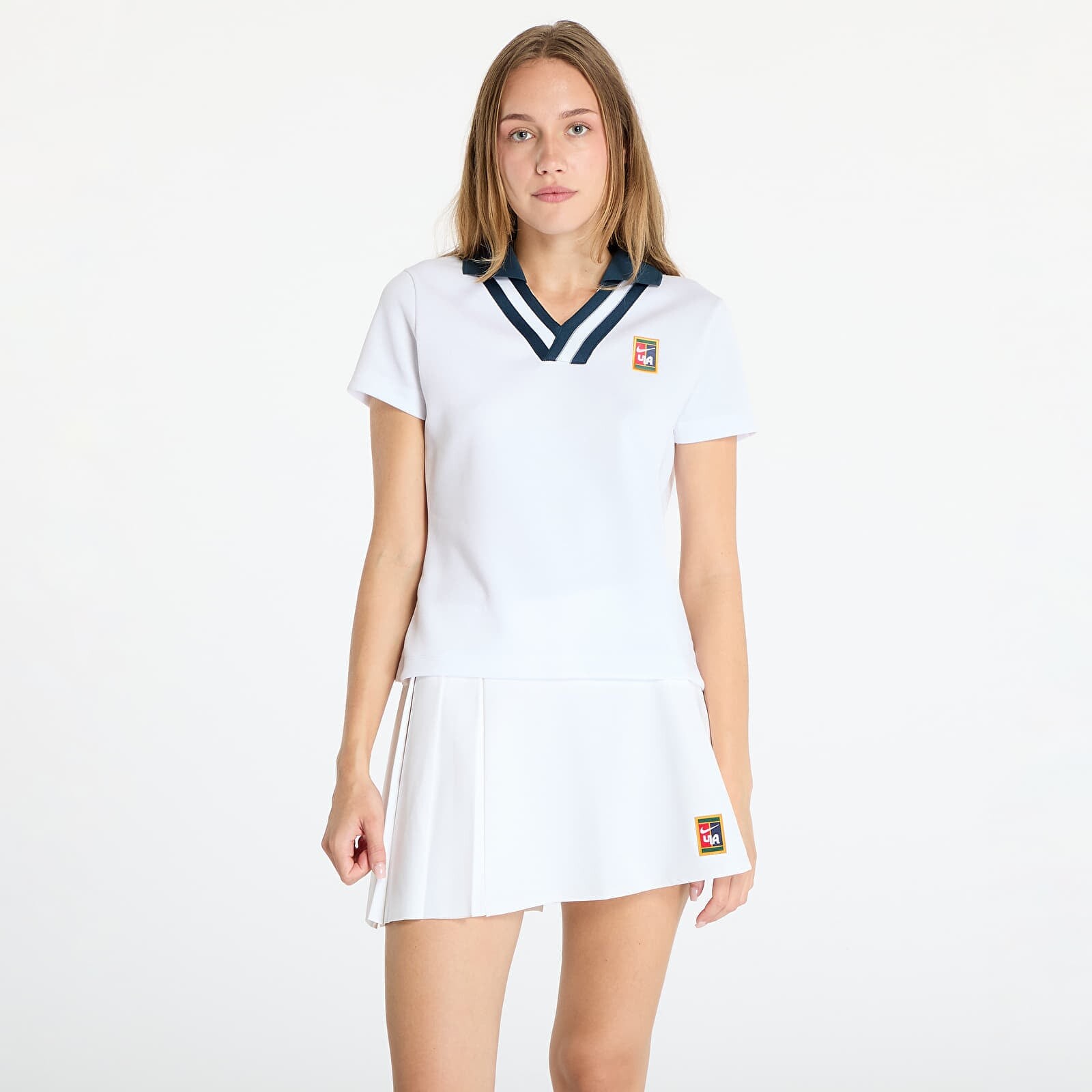 T-shirt Nike x YOON Women's Short-Sleeve Polo White/ Armory Navy L