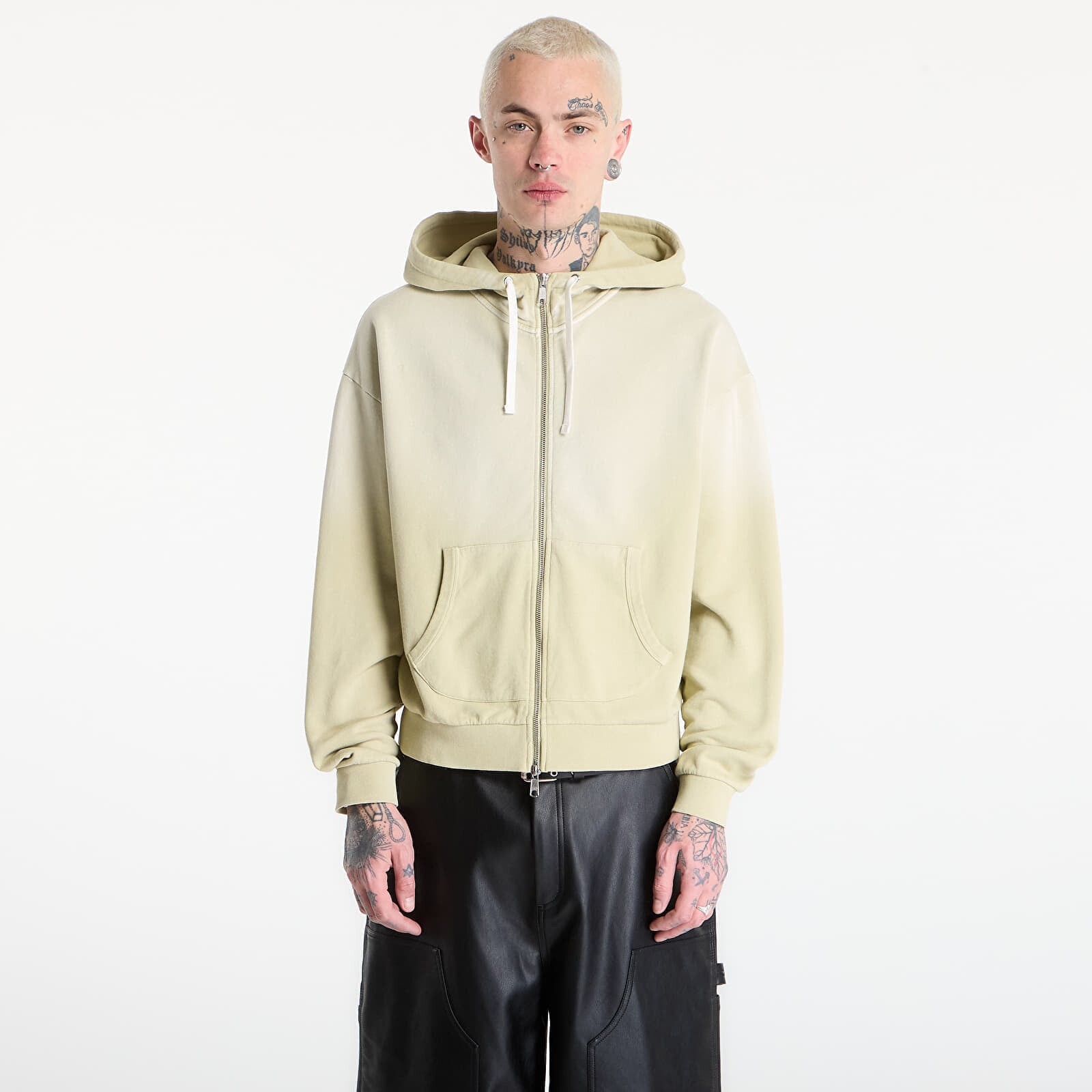 Sweatshirt Brain Dead Padded Elbow Zip-Up Hoodie Sd XXL