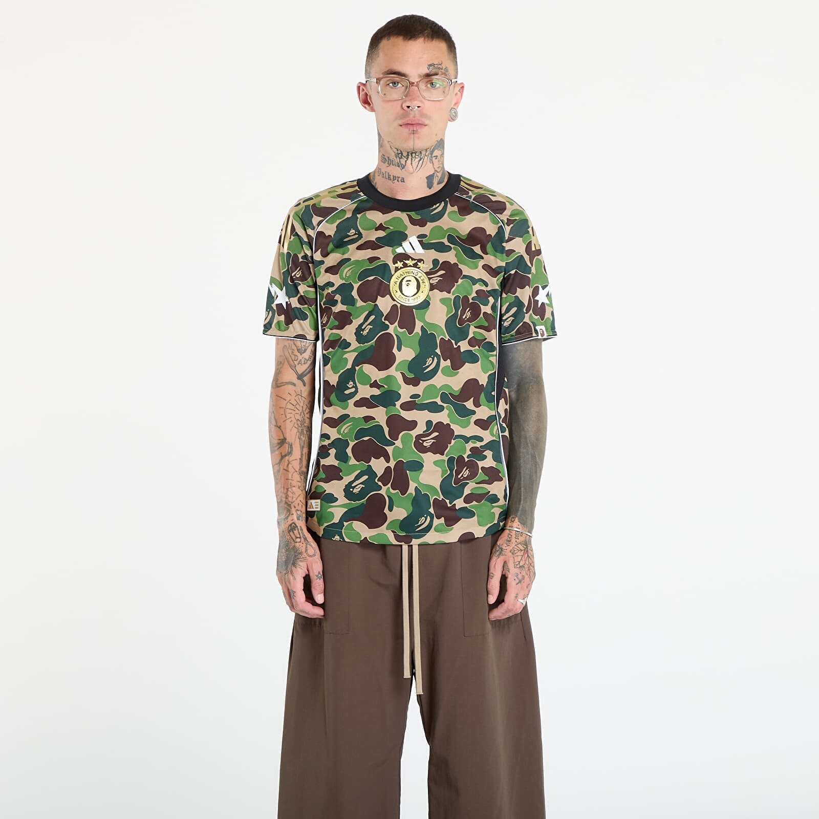 adidas x BAPE Jersey Top Crew Green S