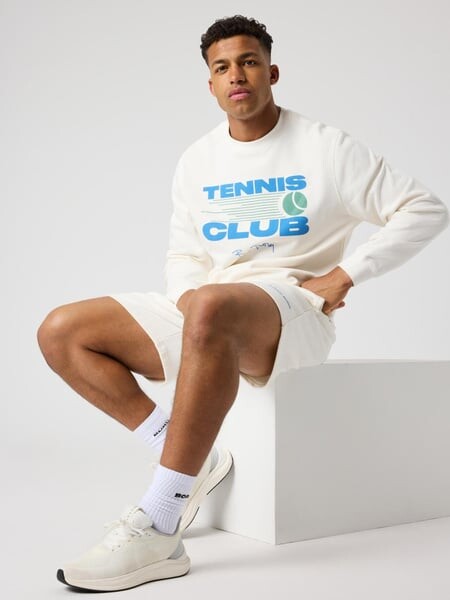 Björn Borg Borg Classic Print Sweatshirt White, L