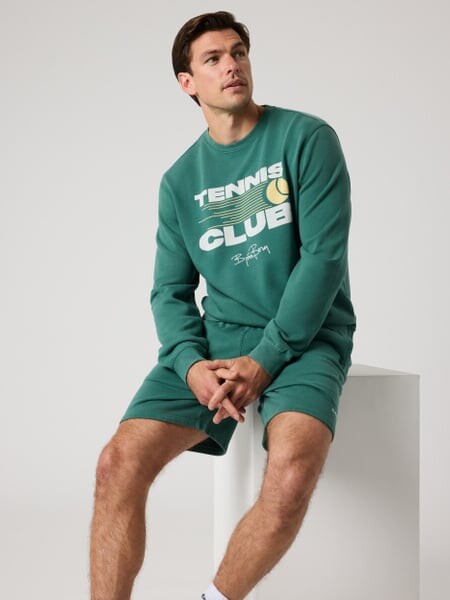 Björn Borg Borg Classic Print Sweatshirt Green, L