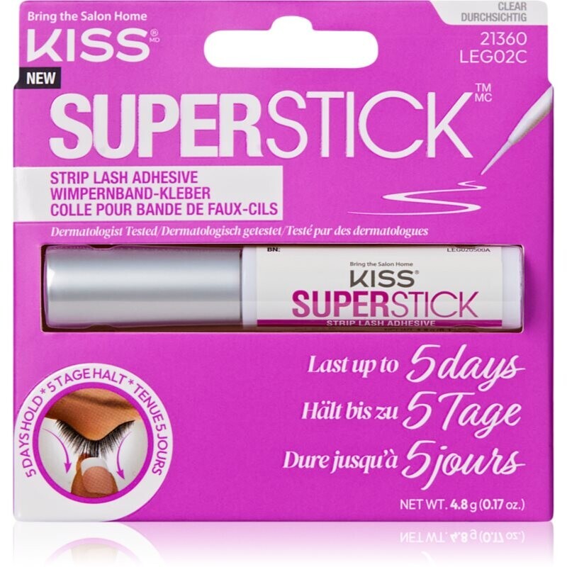 KISS Superstick Extended Wear glue for false eyelashes Clear 4.8 g