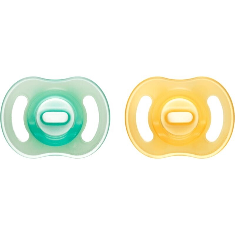 Tommee Tippee Ultra Light Night dummy Yellow/ Green 0-6m 2 pc