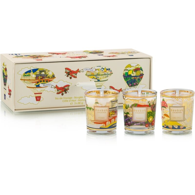 Baobab Collection Trio Travel Candles scented candle gift set