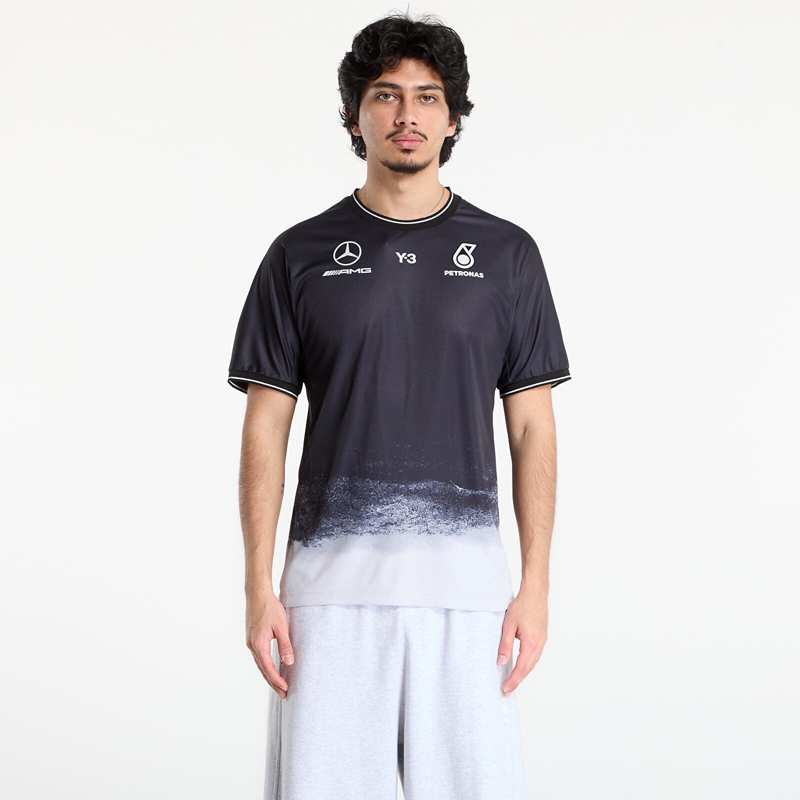 Y-3 Mercedes AMG Petronas Formula 1 Team Mechanics Short Sleeve Jersey Black XL