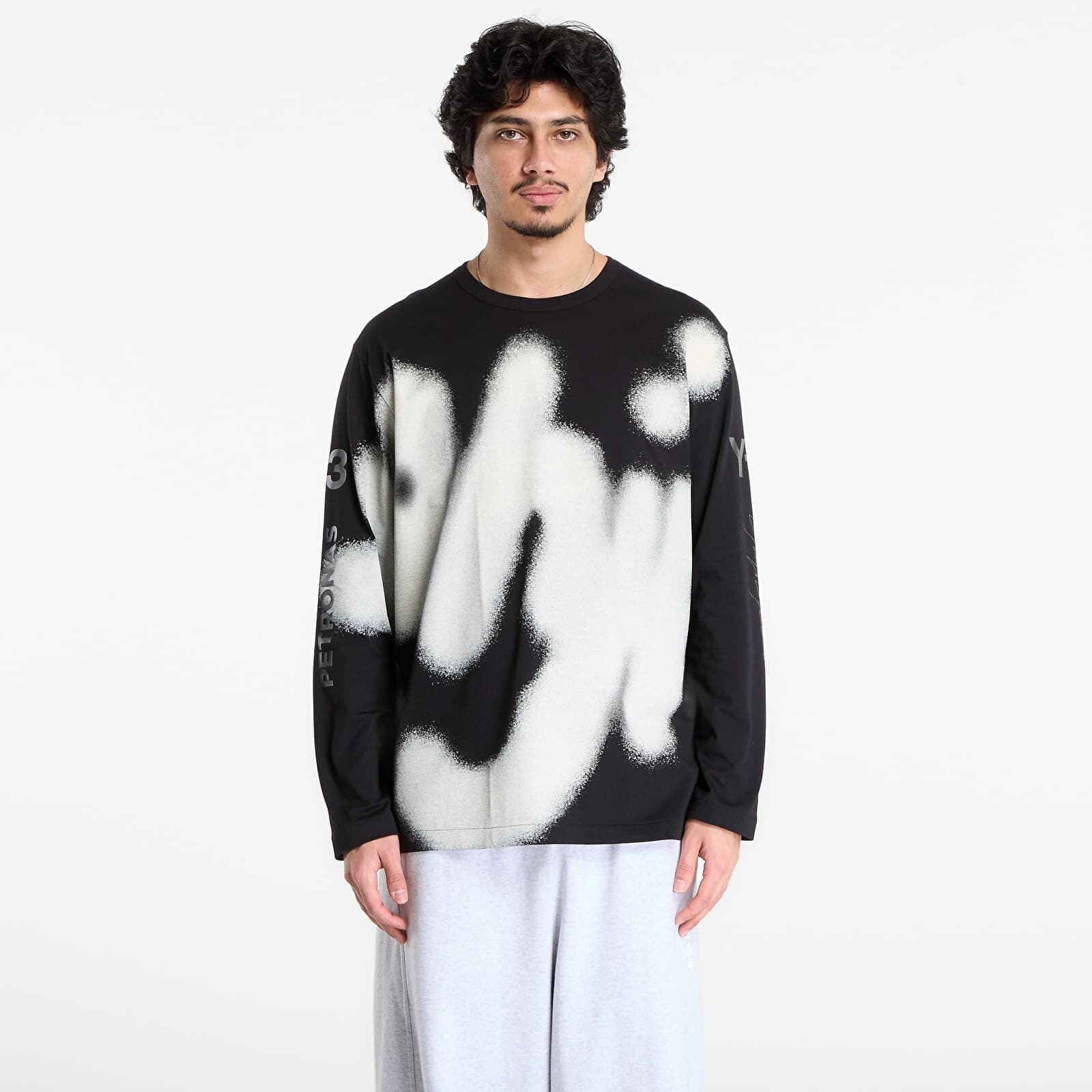 T-shirt Y-3 Mercedes AMG Petronas Formula 1 Team Yohji Graphic Long Sleeve T Shirt Black M