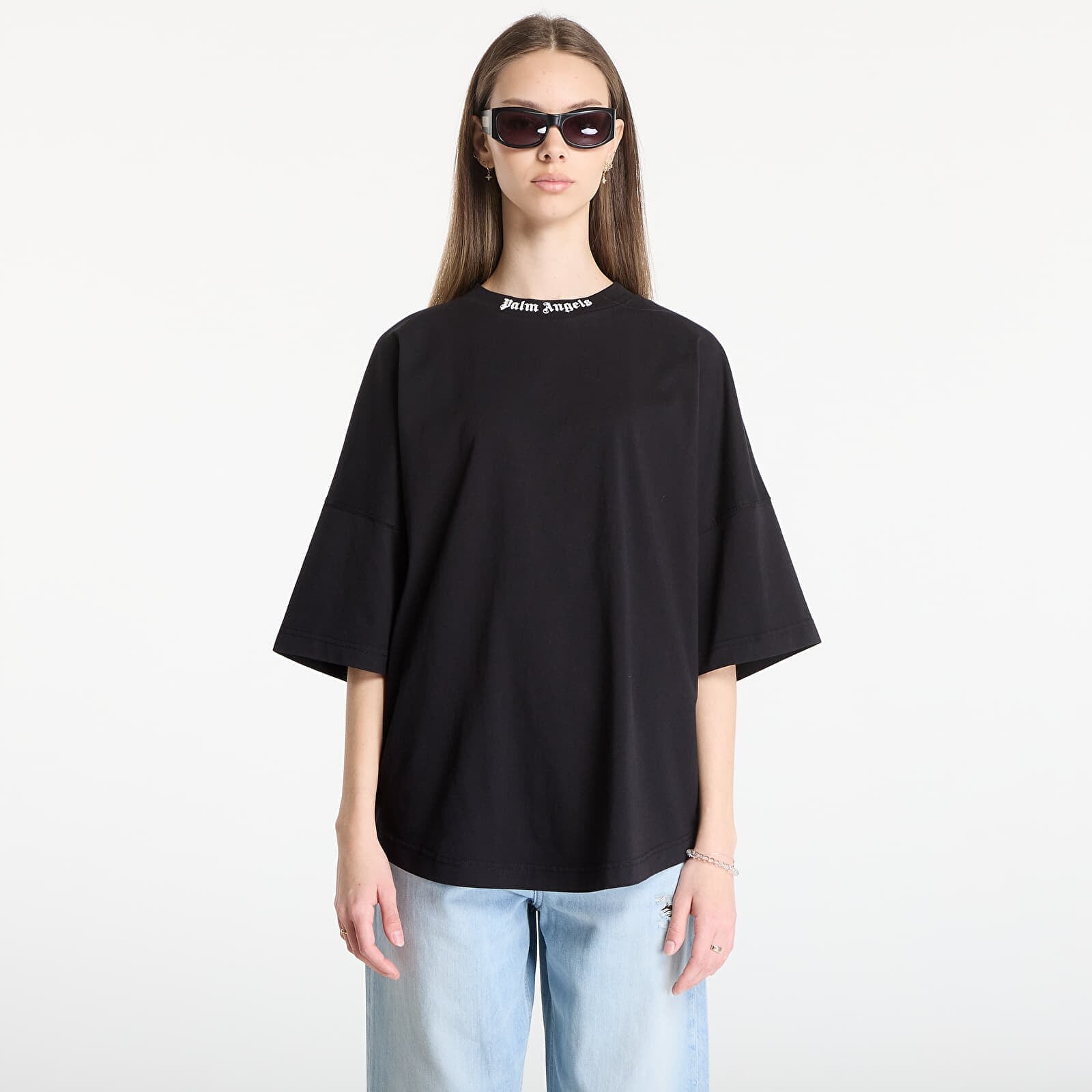 T-shirt Palm Angels Classic Logo Over Tee UNISEX Black/ Off White XXL