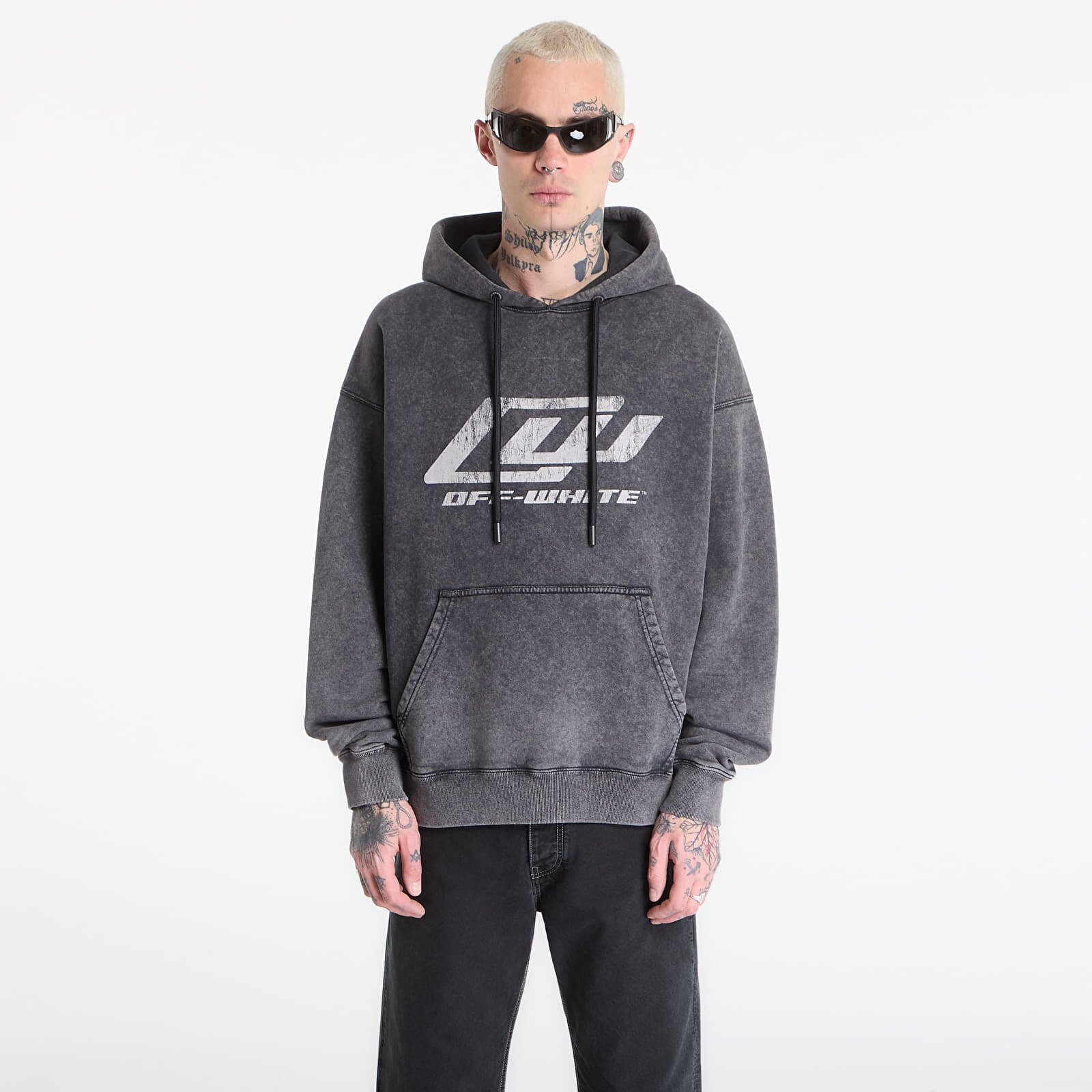 Sweatshirt Off-White Ow Racing Skate Hoodie Mareado Black L