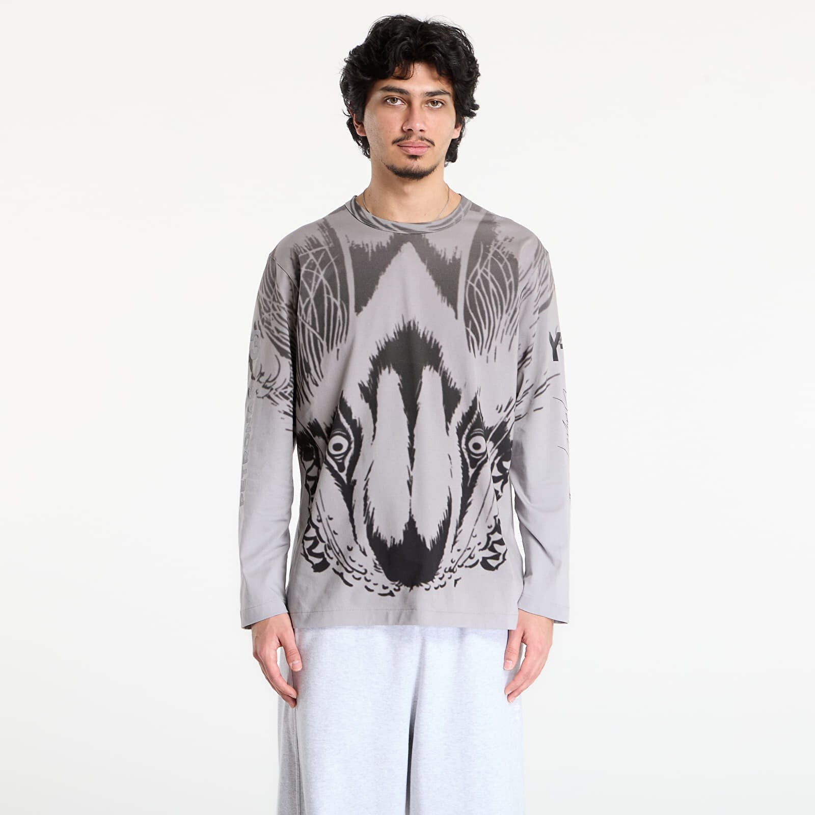 T-shirt Y-3 Mercedes Wolf Graphic Long Sleeve T Shirt Black S