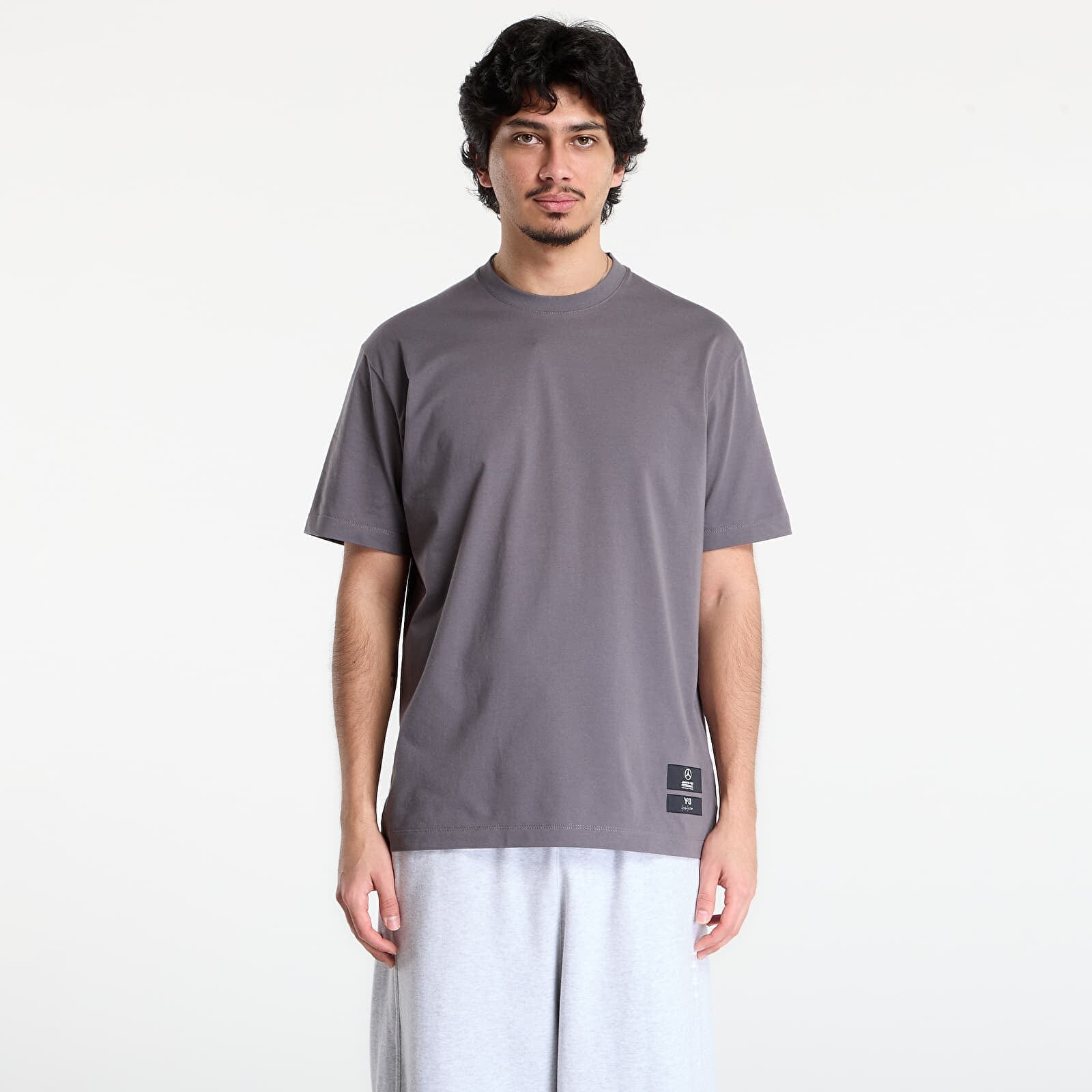 T-shirt Y-3 Mercedes Logo Stack Short Sleeve T Shirt Granite M