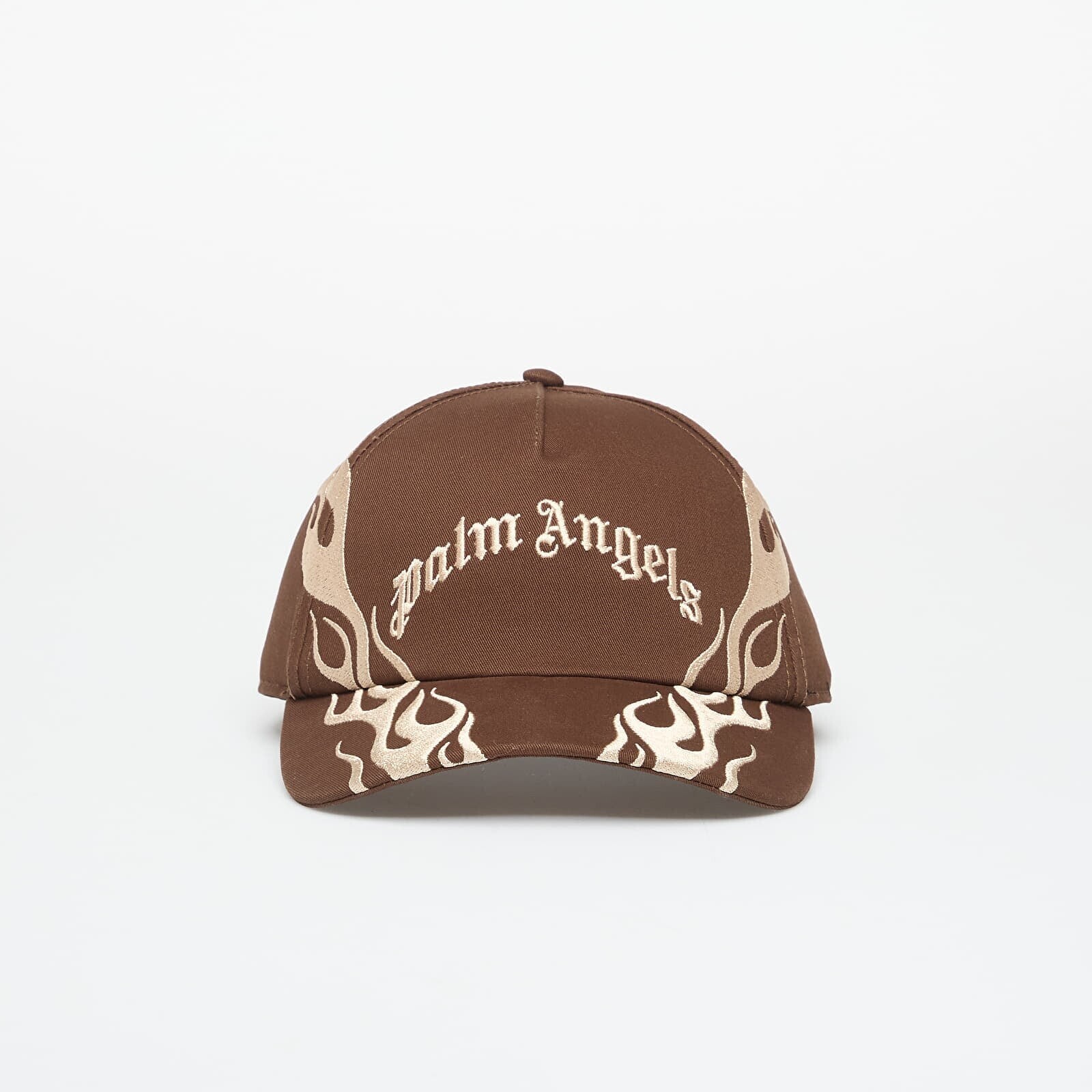 Cap Palm Angels Flames Curved Logo Cap Brown/ Beige Universal