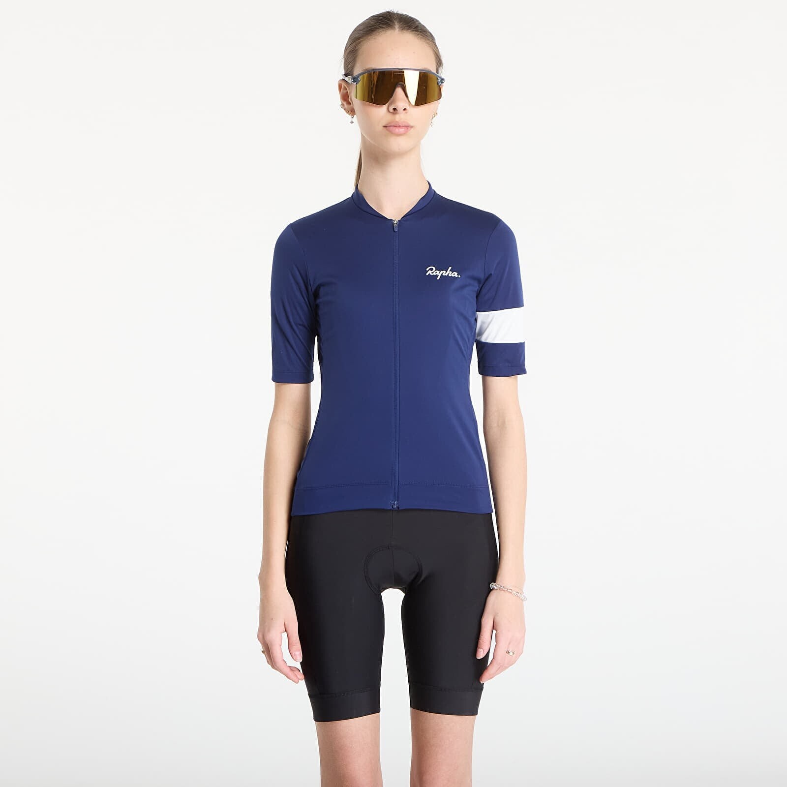 Jersey Rapha Women's Core Jersey Blue/ White Stripe M