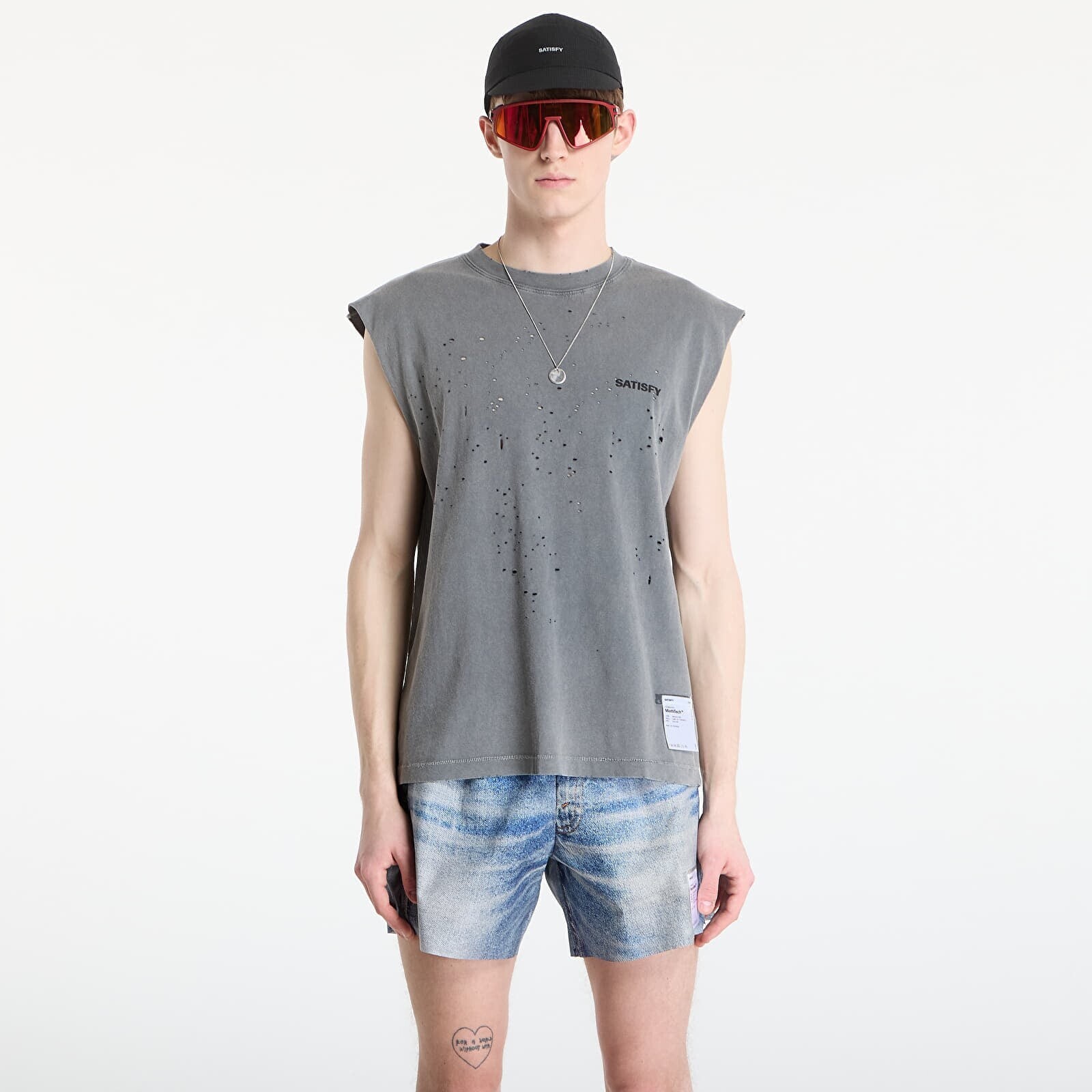 T-shirt Satisfy MothTech Muscle Tee Faded Black XL