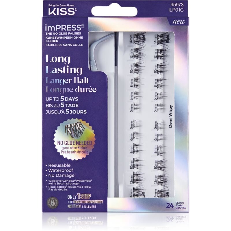 KISS imPRESS LongLasting self-adhesive cluster lashes 01 20 pc