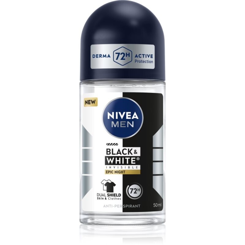 NIVEA MEN Black & White Epic Night antiperspirant roll-on 72h 50 ml
