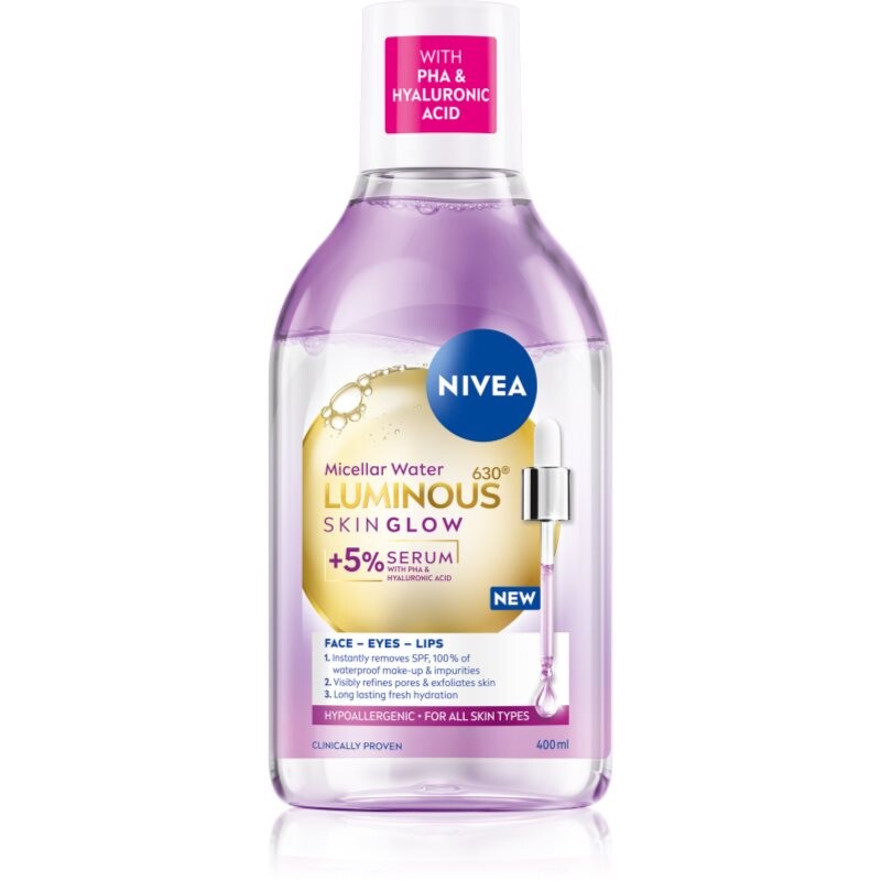 NIVEA Luminous Skin Glow cleansing micellar water with a brightening effect 400 ml