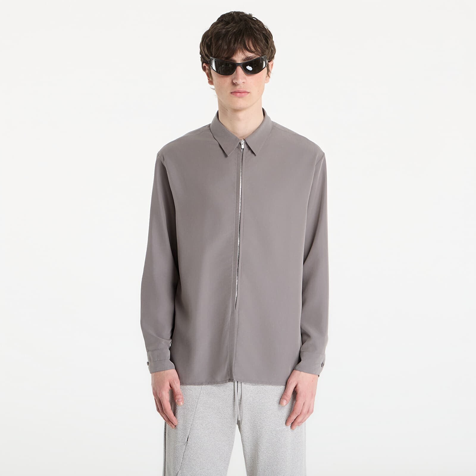 Shirt Post Archive Faction (PAF) Zip Shirt (Archive) Grey Rayon L