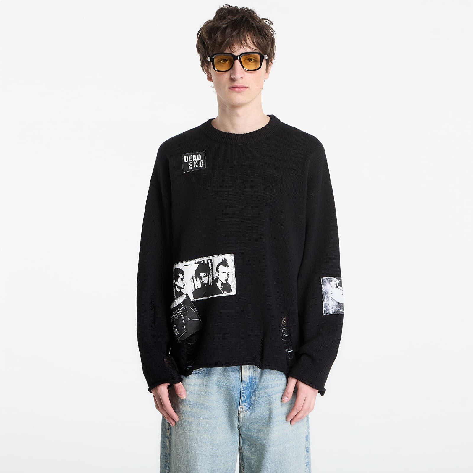 Sweater Wasted Paris M Taunt Ripped Black L