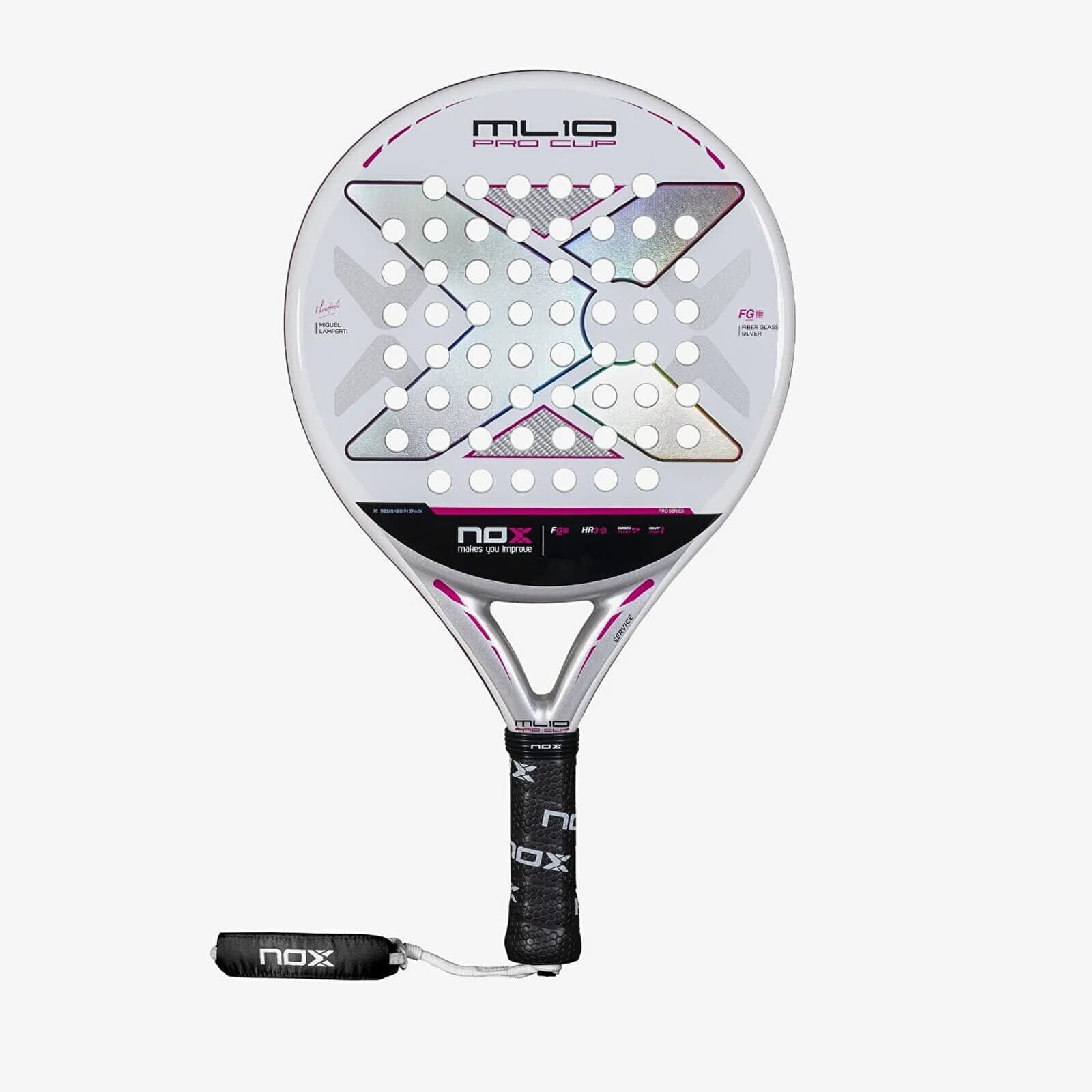 NOX Ml10 Pro Cup Silver By Miguel Lamperti Racket Silver Universal