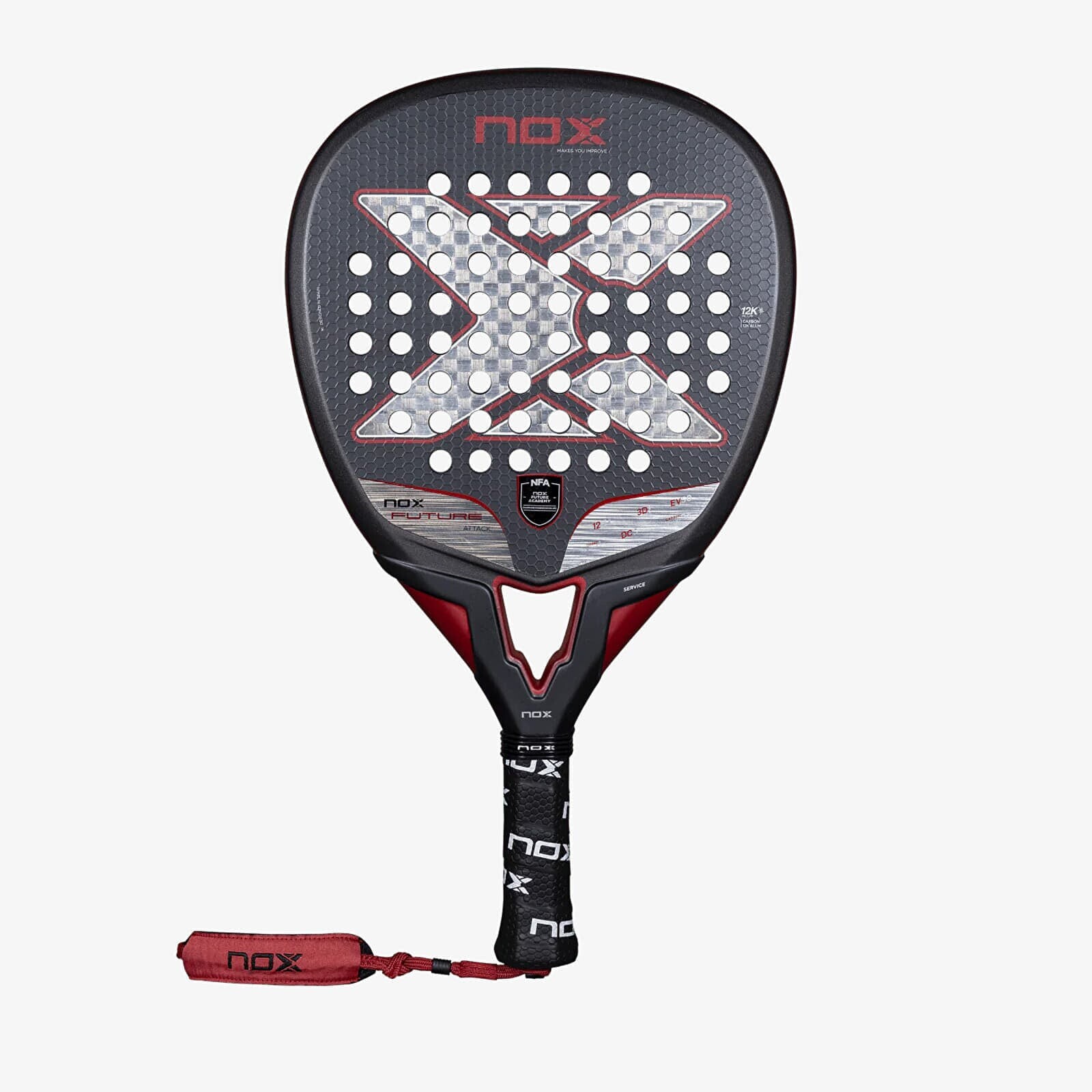 NOX Future Attack 12K Alum Racket Black Universal