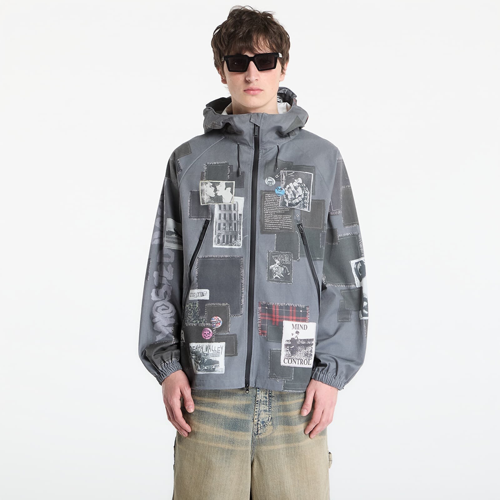 Jacket Wasted Paris M Taunt Windbreaker Faded Black XL