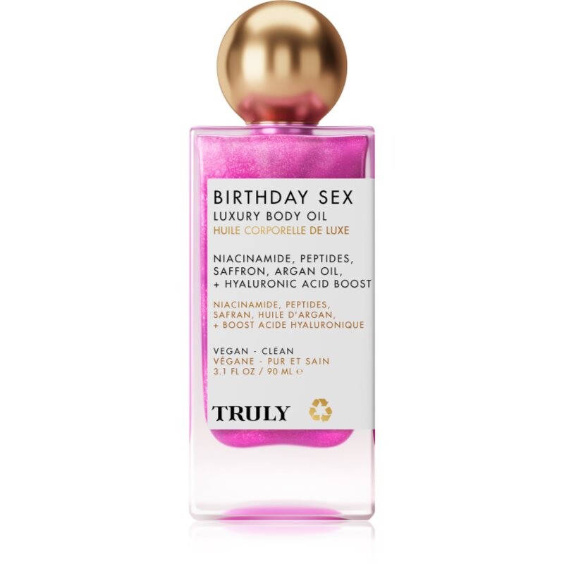 Truly Birthday Sex moisturising body oil with hyaluronic acid 90 ml