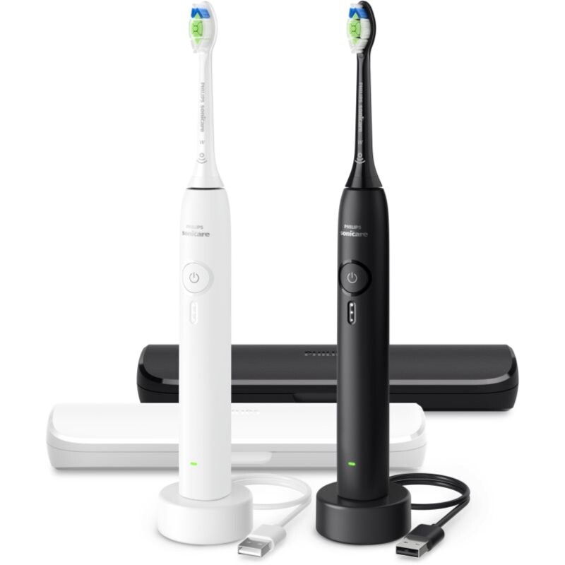 Philips Sonicare 3100 HX4072/73 sonic electric toothbrush duo-pack Black & White 1 pc