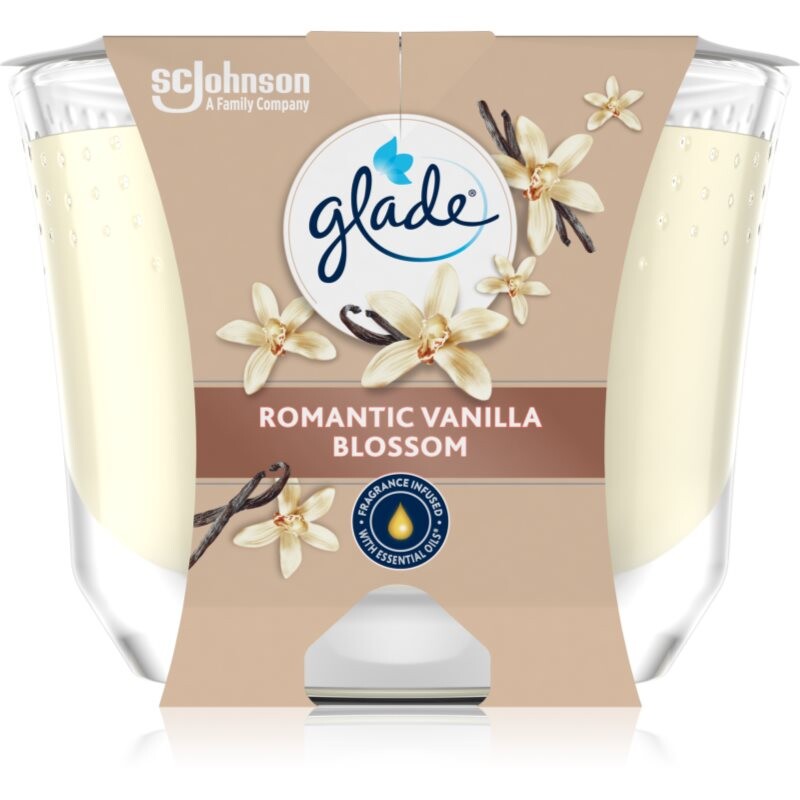 GLADE Romantic Vanilla Blossom scented candle 204 g