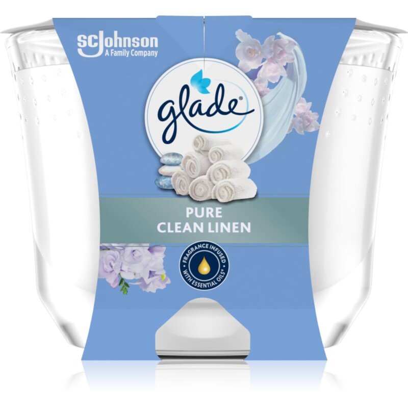 GLADE Pure Clean Linen scented candle 204 g