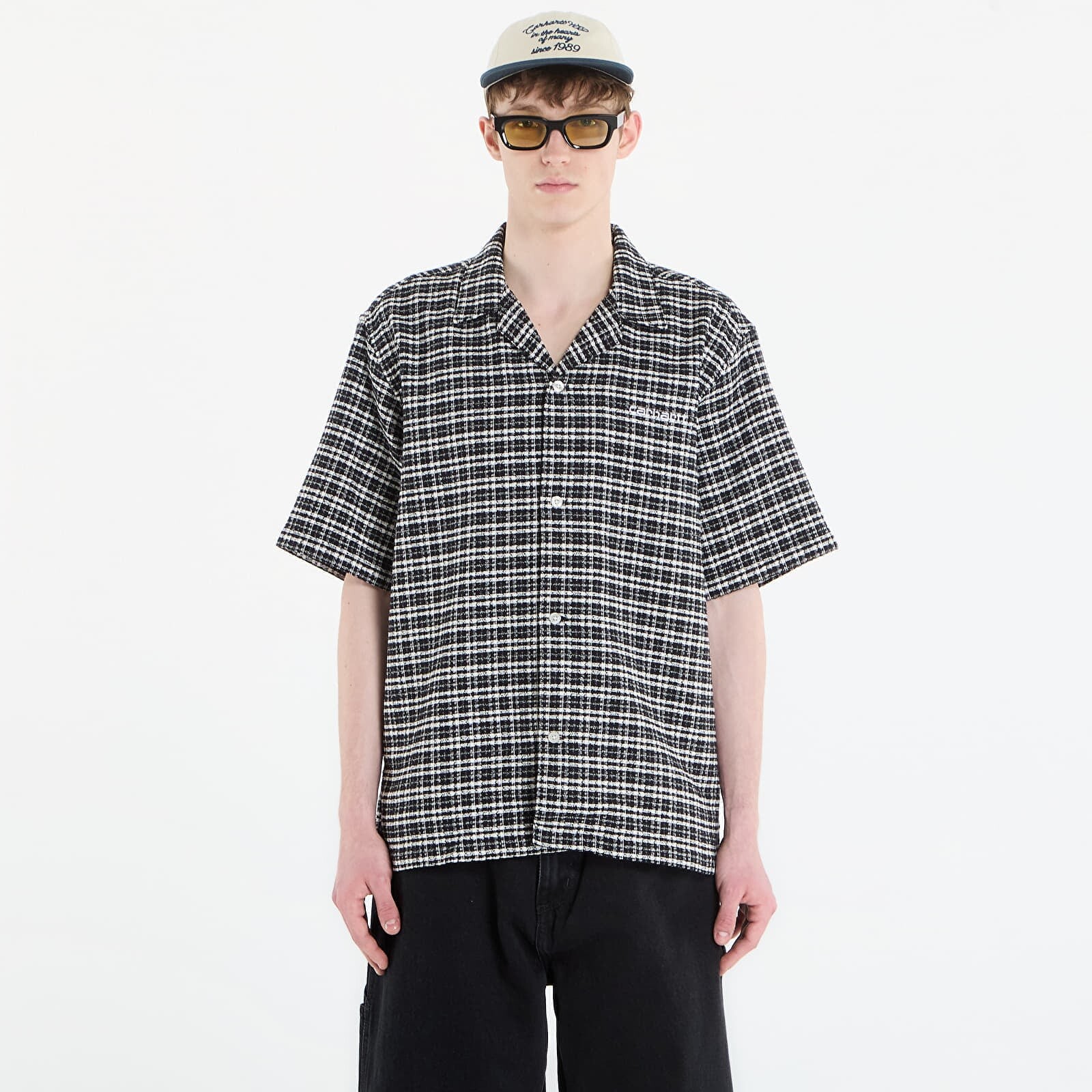 Shirt Carhartt WIP S/S Kander Shirt UNISEX Kander Check/ Black XL
