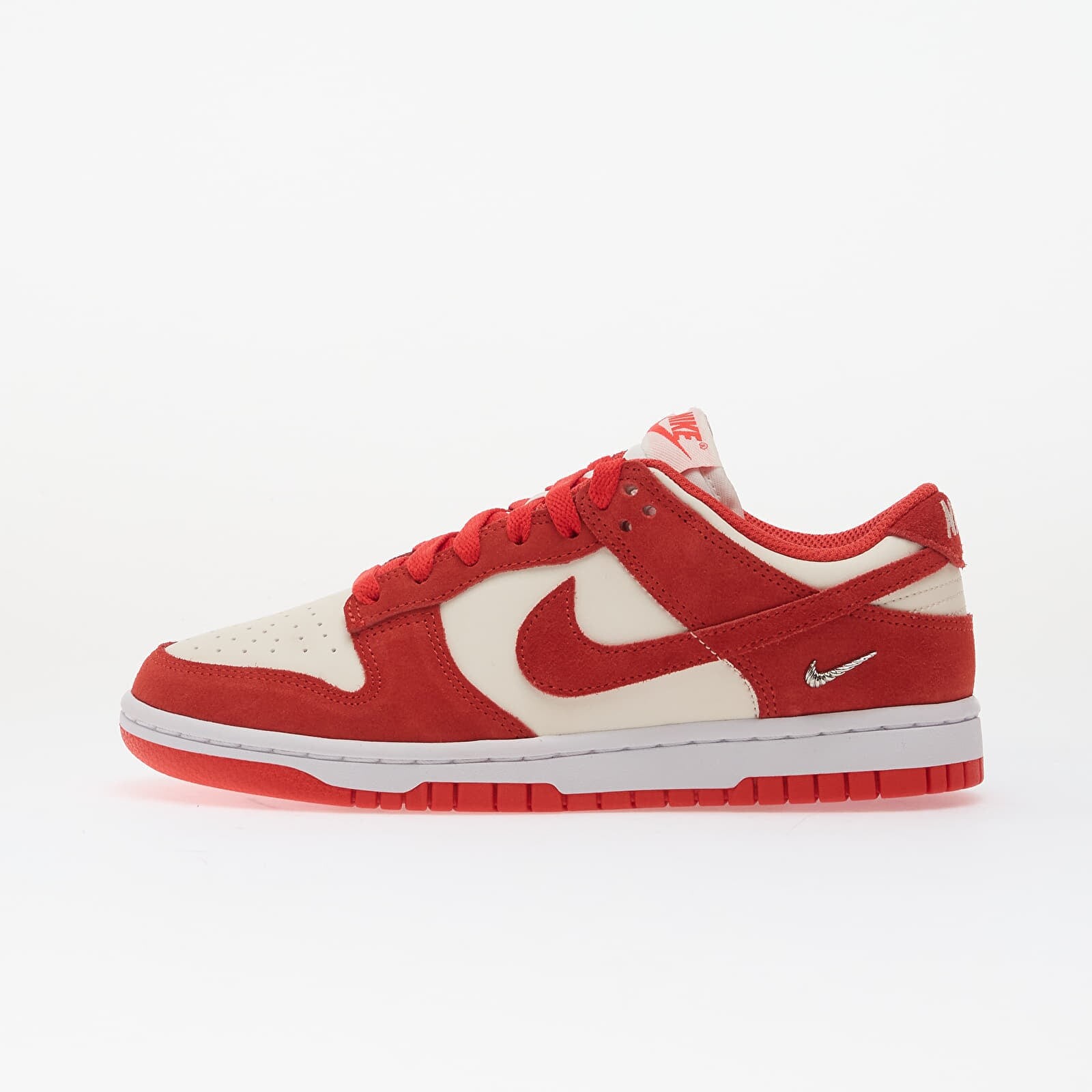 Sneakers Nike Dunk Low Sail/ Lt Crimson-White-Metallic Silver UK 3