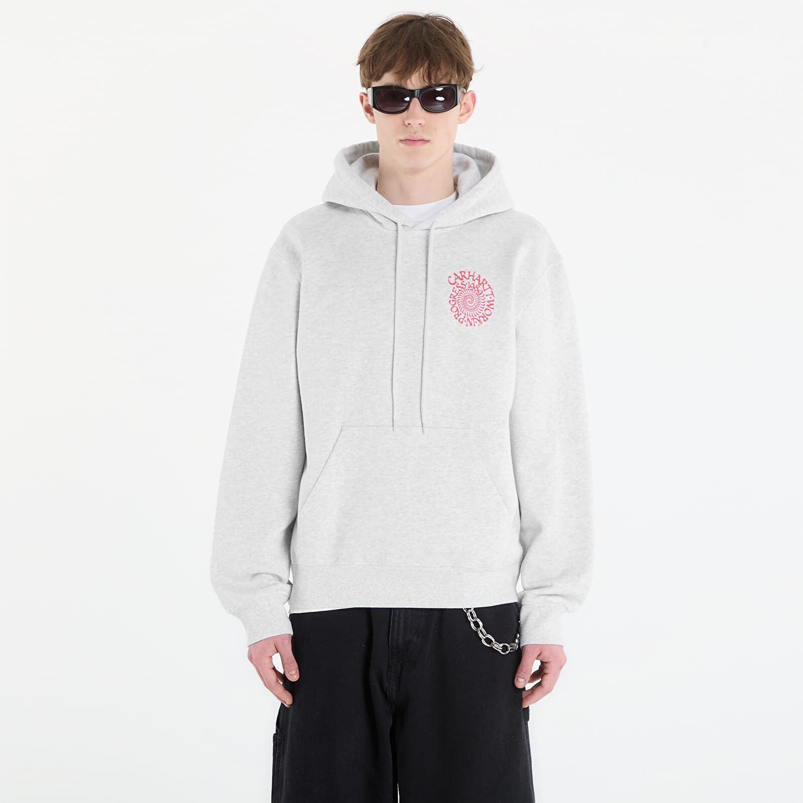 Sweatshirt Carhartt WIP Hooded Spiral Sweat UNISEX Ash Heather L