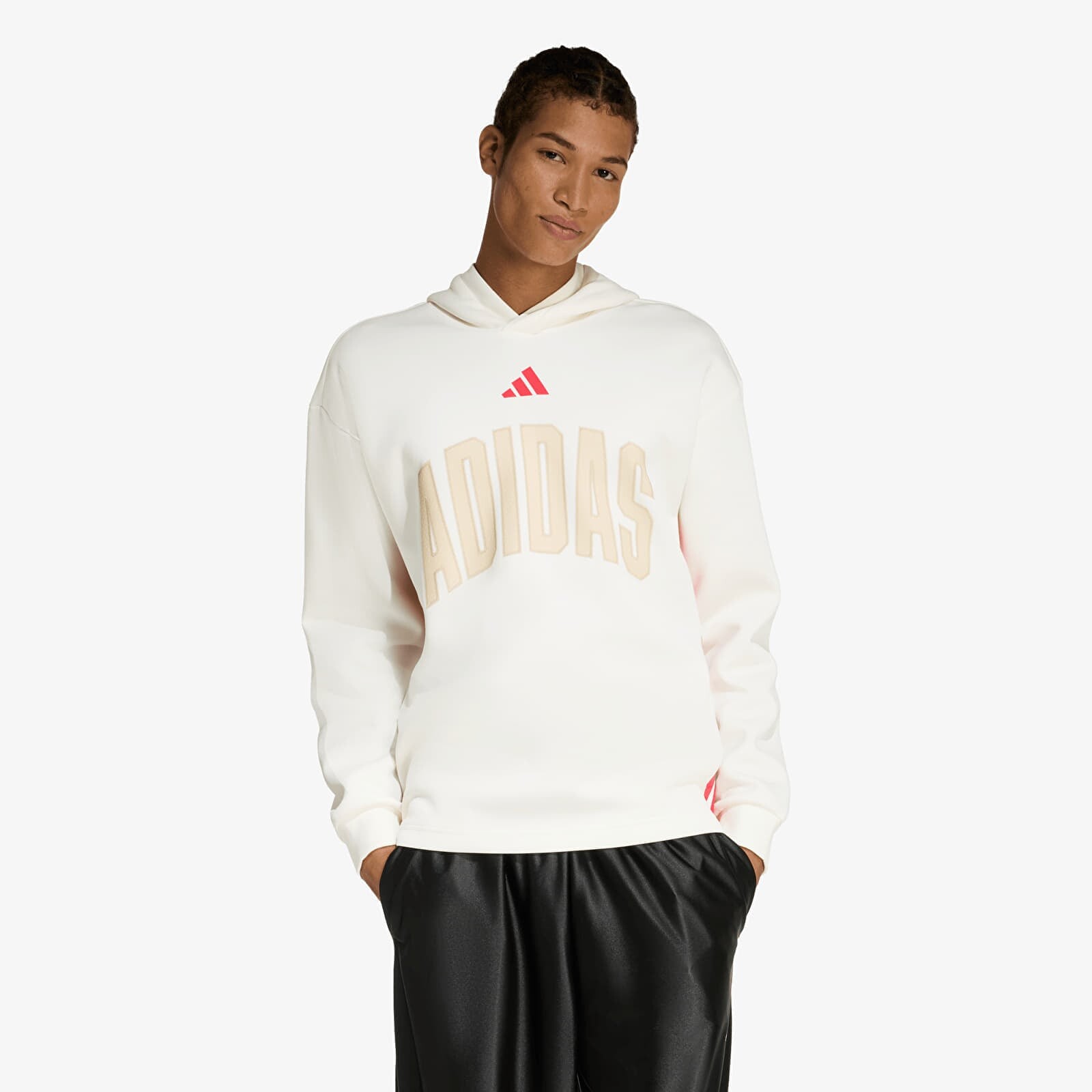 Sweatshirt adidas Stadium Graphic Hoodie Off White/ Pure Ruby S