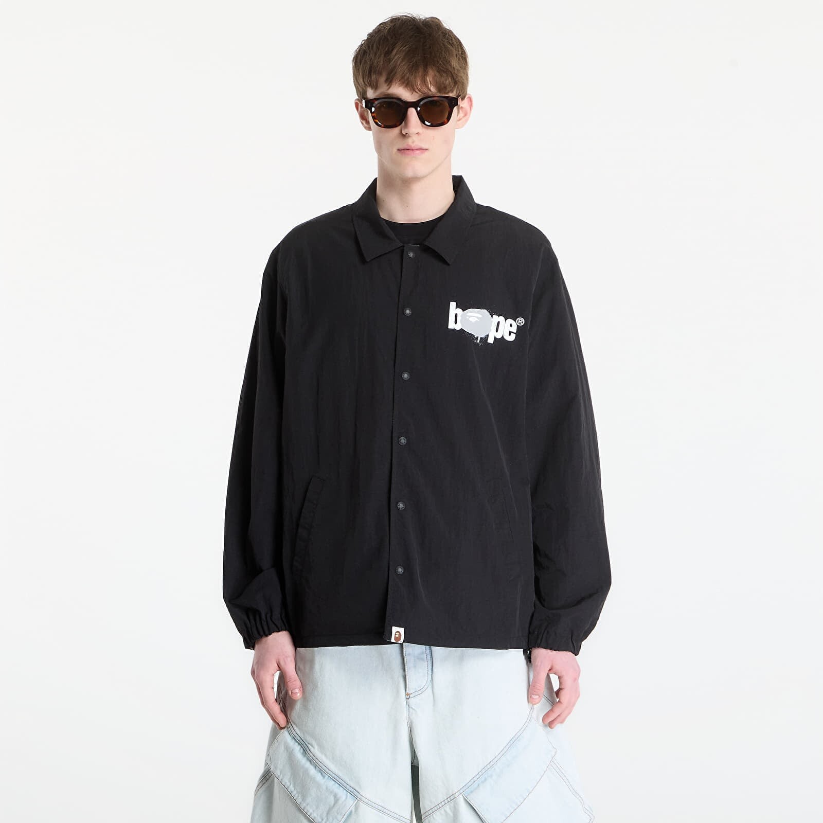 Jacket A BATHING APE Bape Reversible Coach Jacket UNISEX Black L