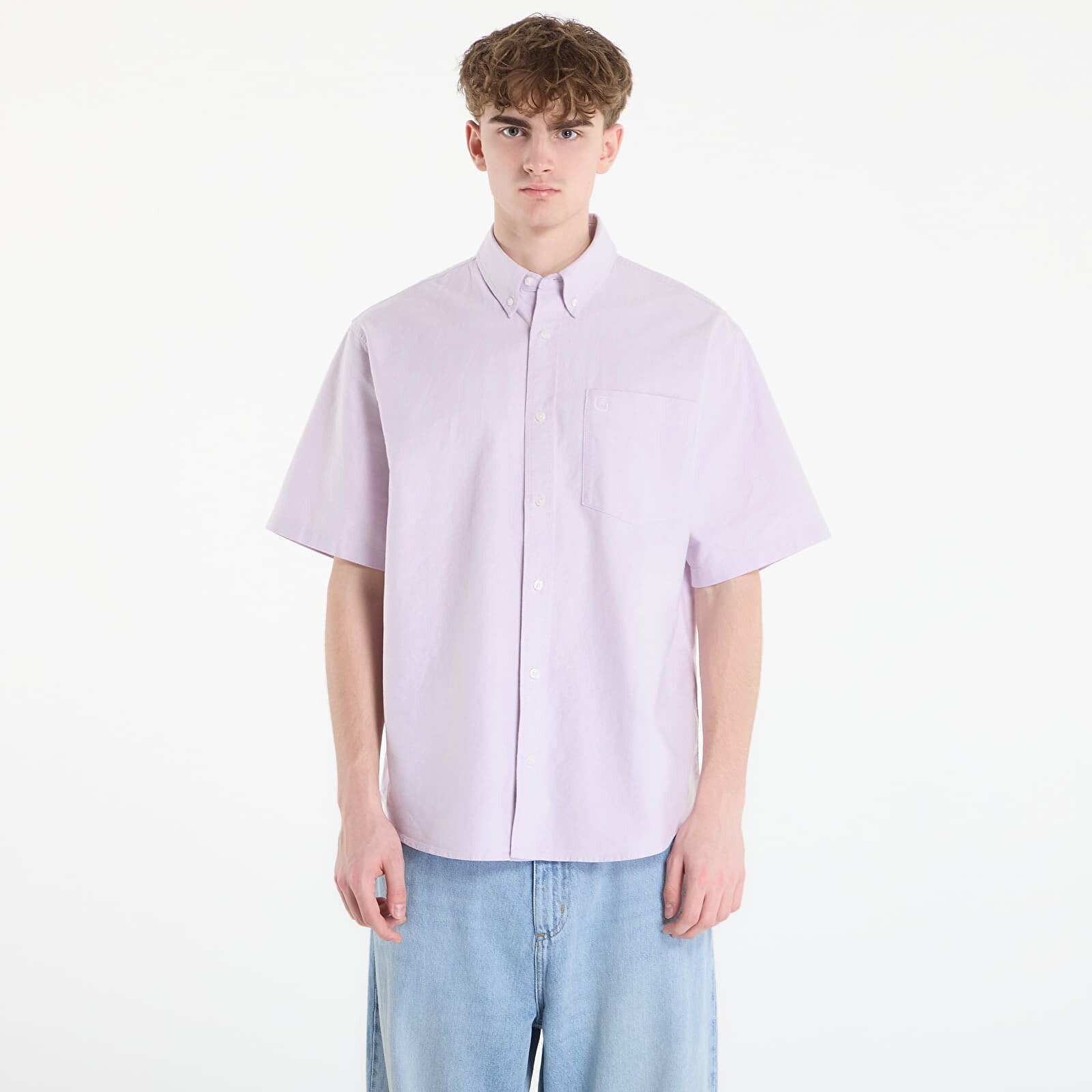 Shirt Carhartt WIP S/S Braxton Shirt UNISEX Gentle Purple/ Wax M