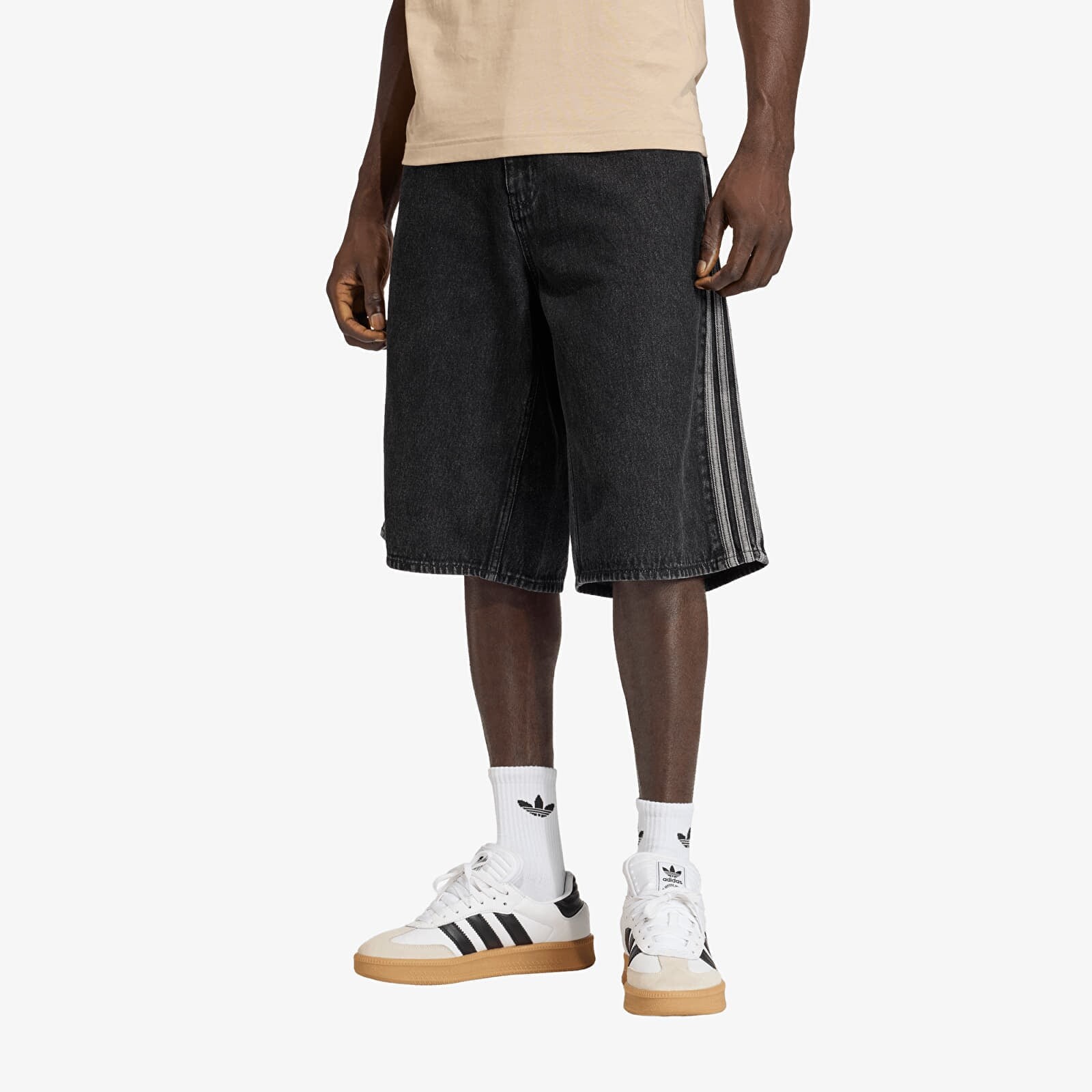 adidas Firebird Adicolor Denim Shorts True Black Denim 36