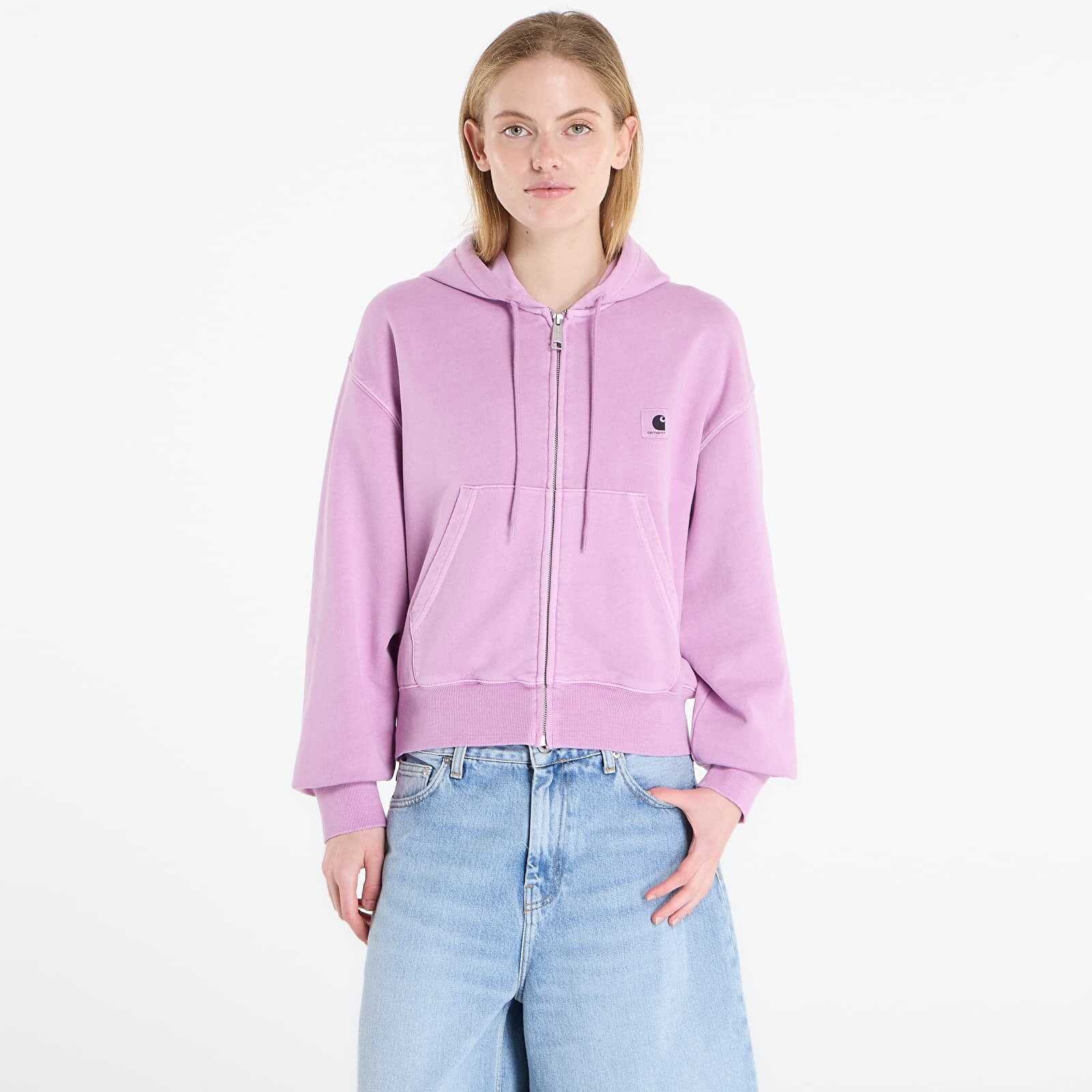 Sweatshirt Carhartt WIP W' Hooded Nelson Jacket Gentle Purple Garment Dyed S