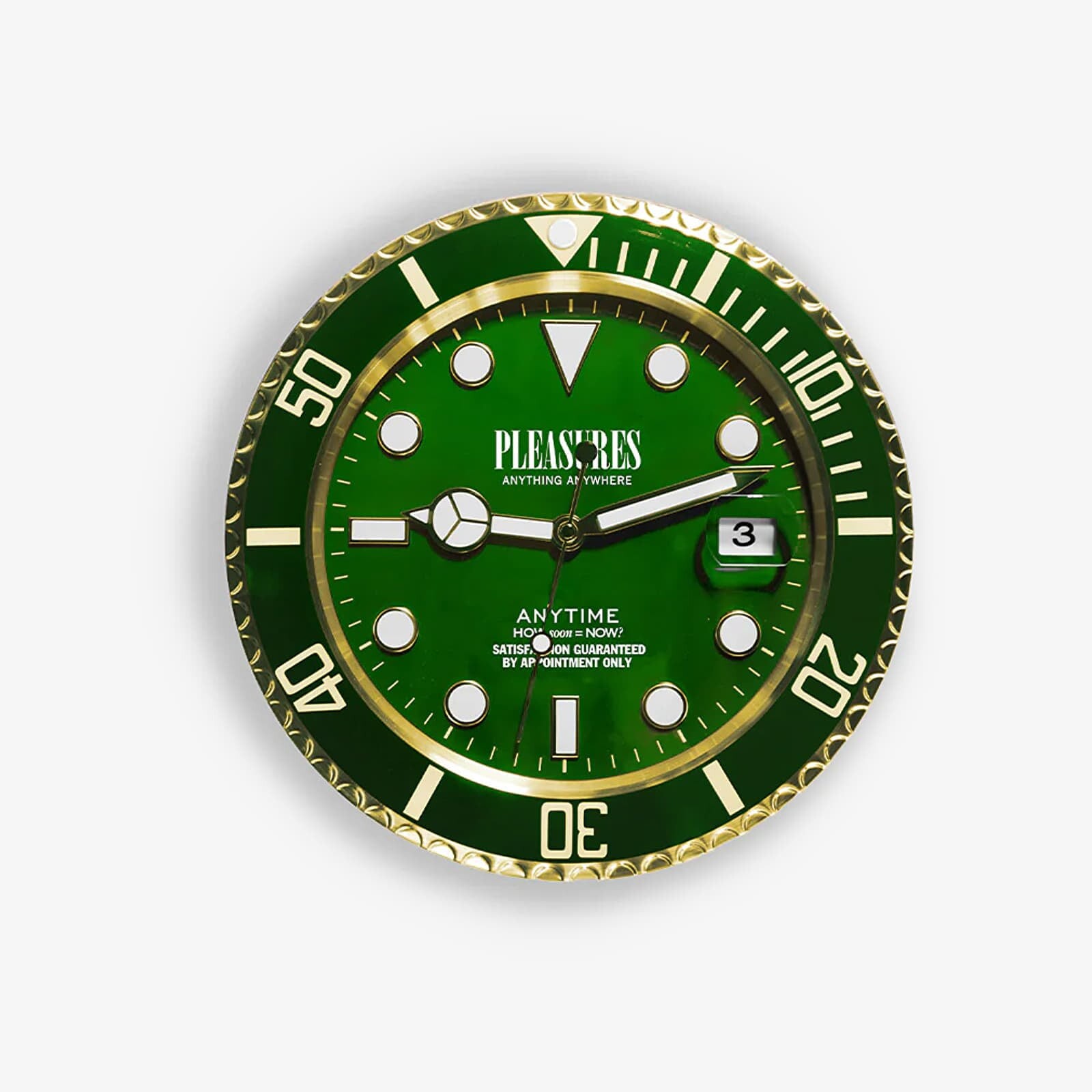 Watch PLEASURES Anytime Clock Gold/ Green Universal