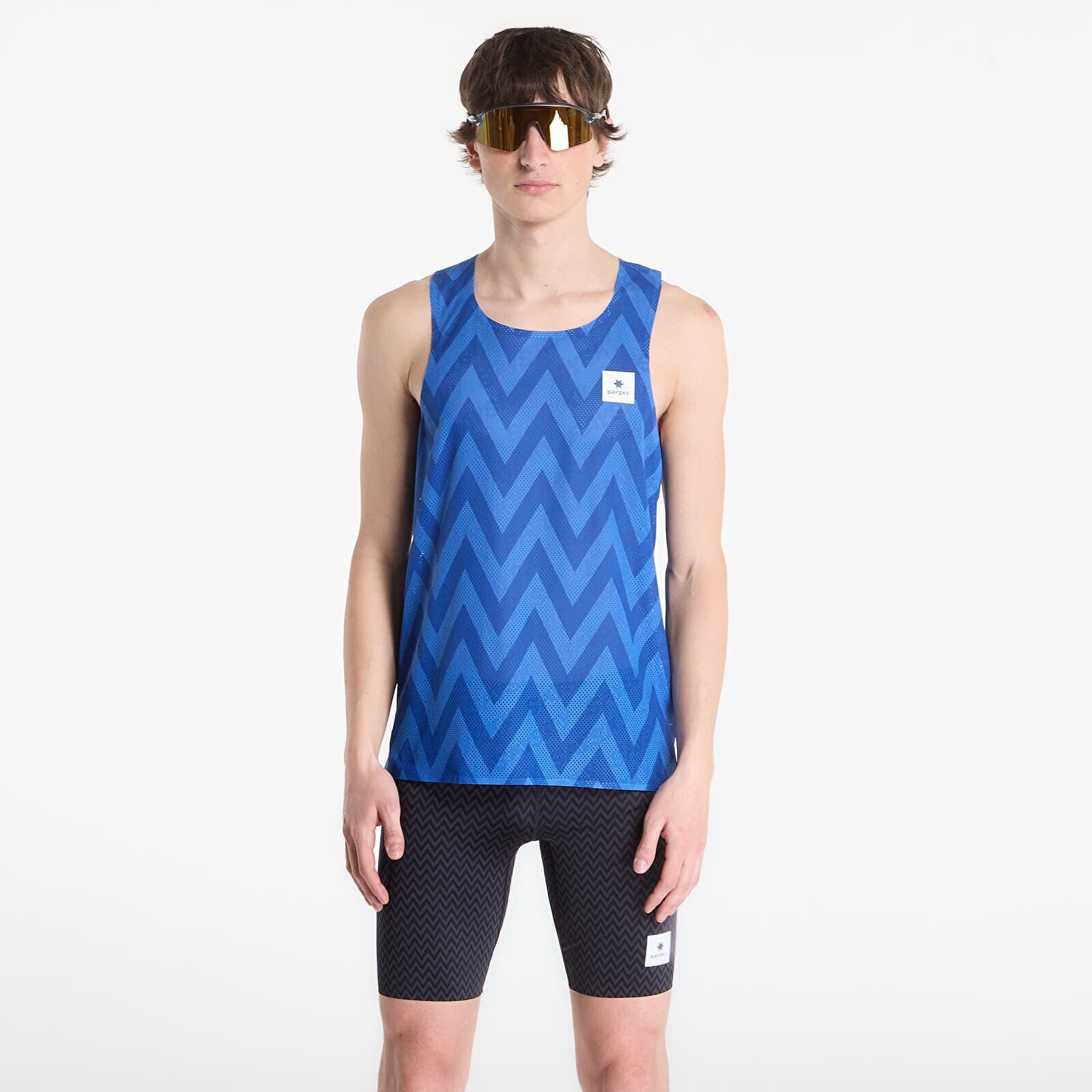 Tank top SAYSKY Zig Zag Flow Air Singlet Blue M