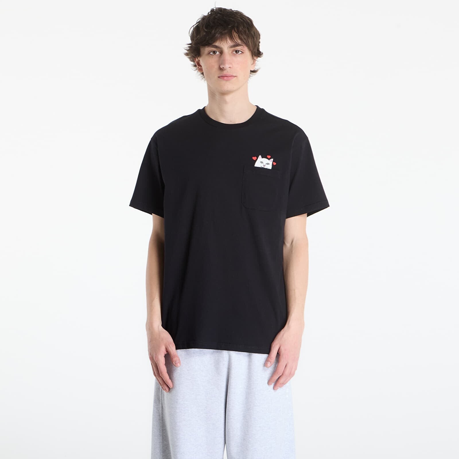 T-shirt RIPNDIP Nermal Loves Pocket Tee Black Wash L