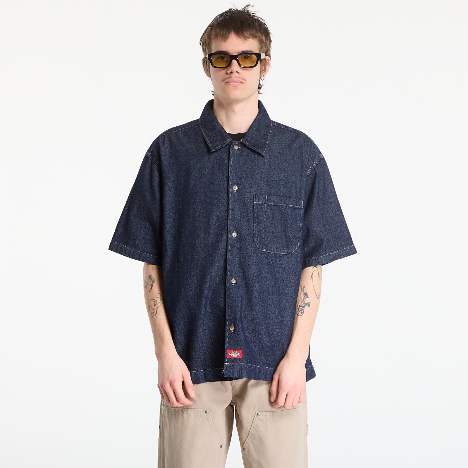 Shirt Dickies Denim Shirt Ss Rinsed L