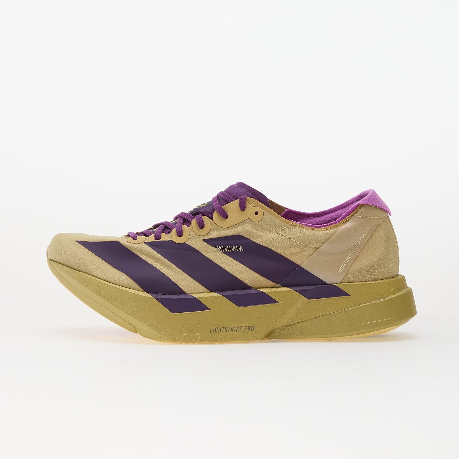 Sneakers adidas Adizero Adios Pro 4 Sand/ Rich Purple/ Gold Met. UK 9.5