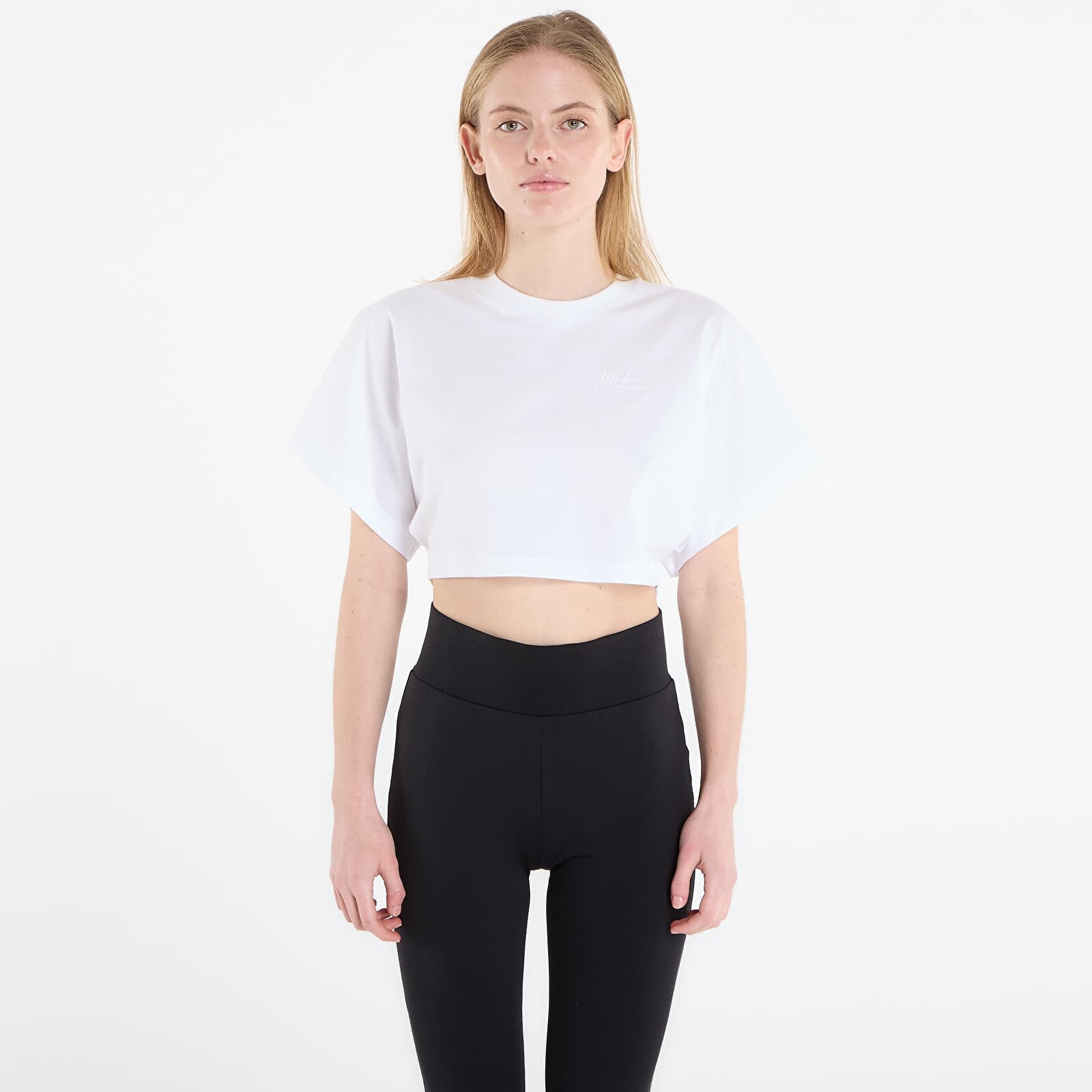 T-shirt Under Armour Cropped Script SS Tee White M
