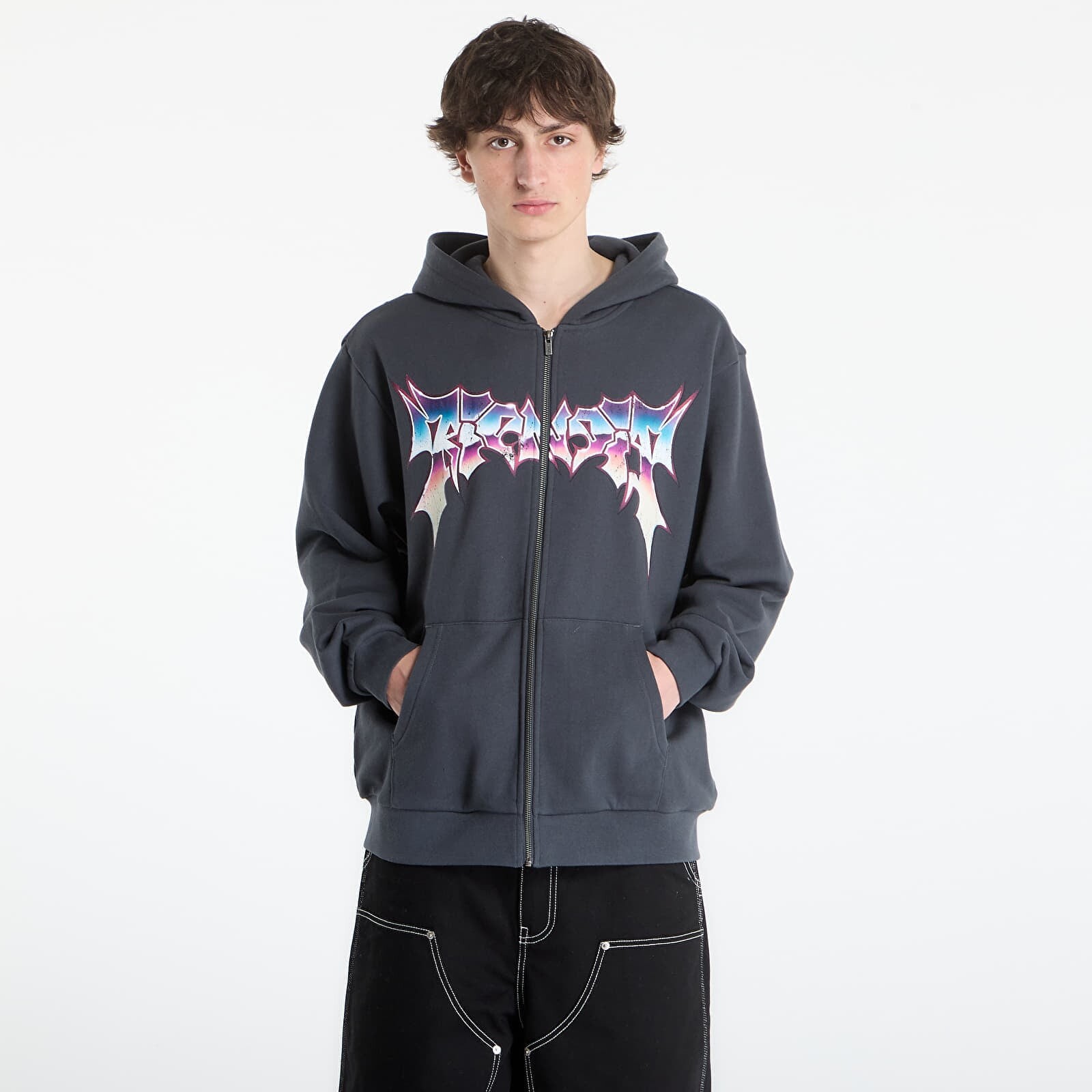 Sweatshirt RIPNDIP Noid Zip Hoodie Charcoal Wash M