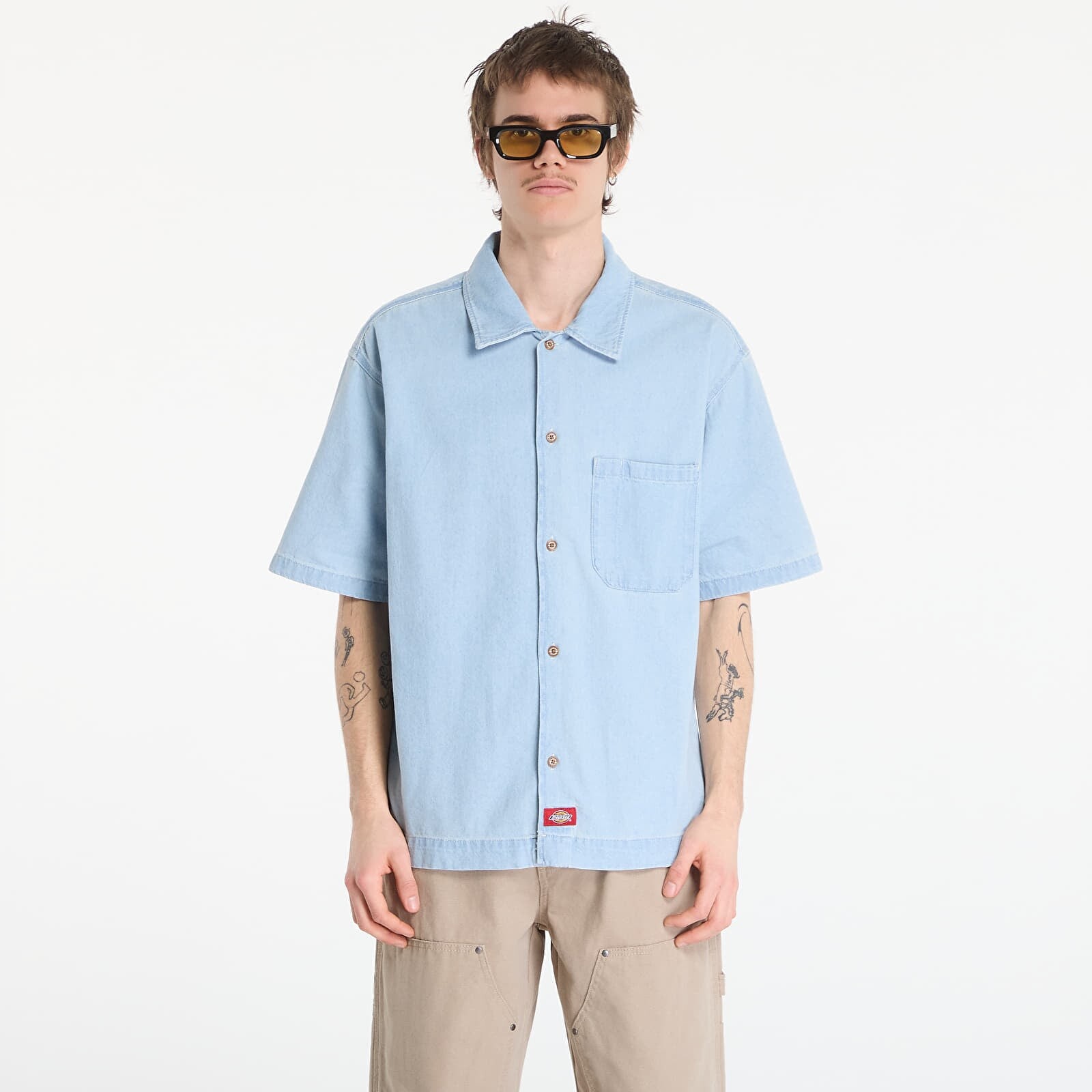 Shirt Dickies Denim Shirt Ss Fog Blue S